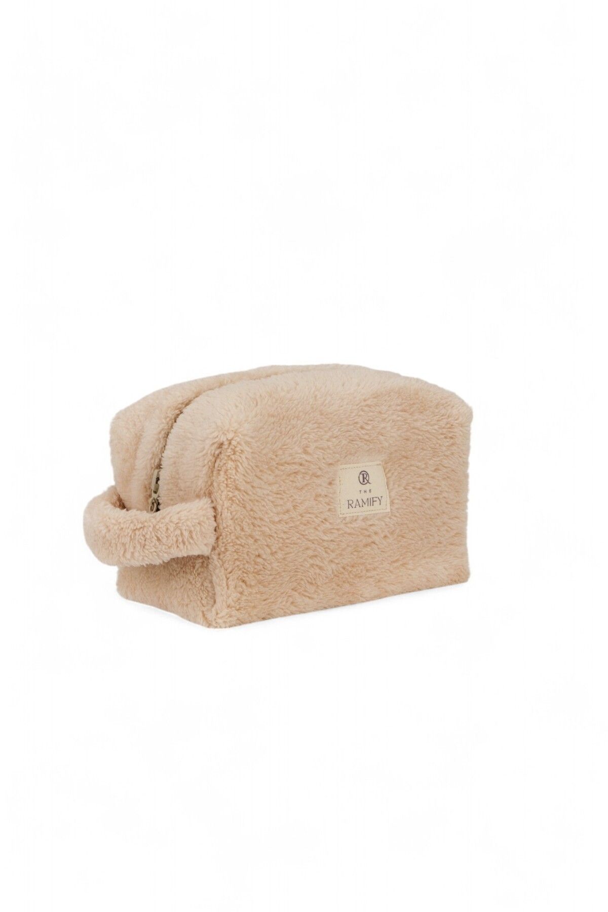 the ramify-Plush Furry Large Size Quilted Makeup Bag 3