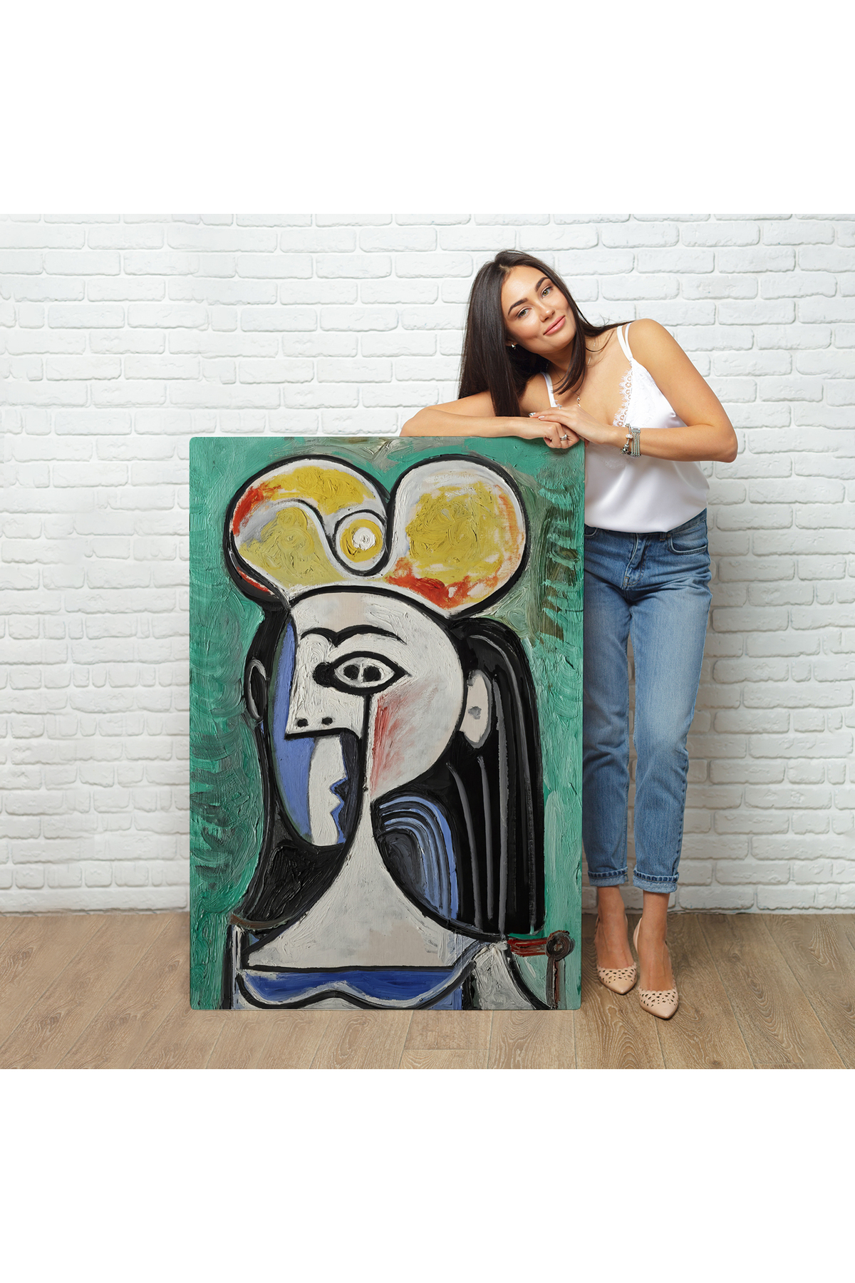 Pablo Picasso - Jaqueline Roque Portre Kanvas Tablosu görsel 2