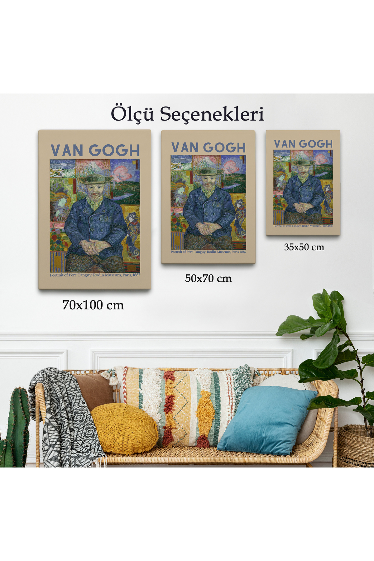 Vincent Van Gogh - Bildnis'İn Babası Tanguy Kanvas Tablo görsel 3