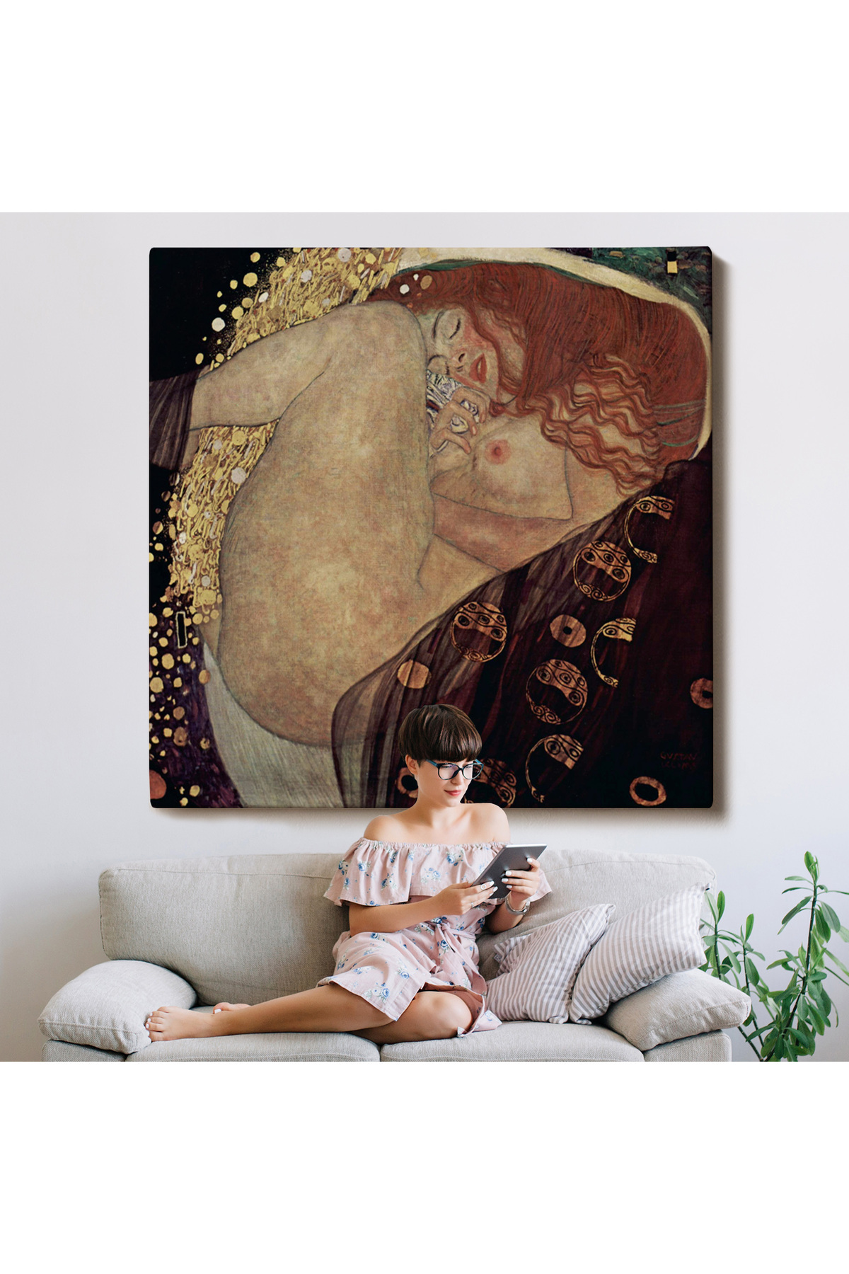 Gustav Klimt Danae Kanvas Tablosu görsel 8
