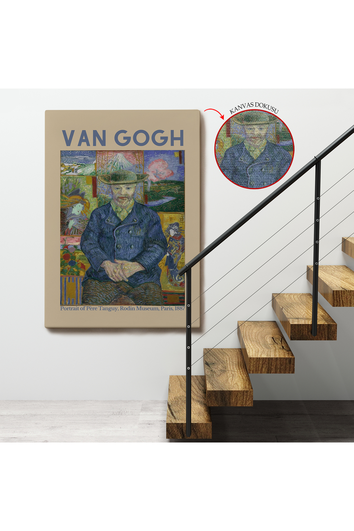 Vincent Van Gogh - Bildnis'İn Babası Tanguy Kanvas Tablo görsel 4