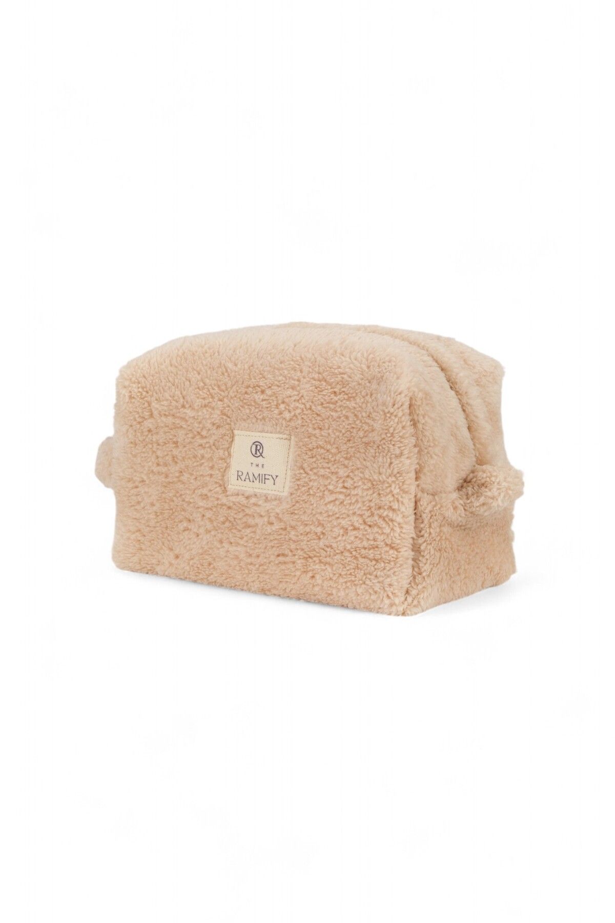 the ramify-Plush Furry Large Size Quilted Makeup Bag 2