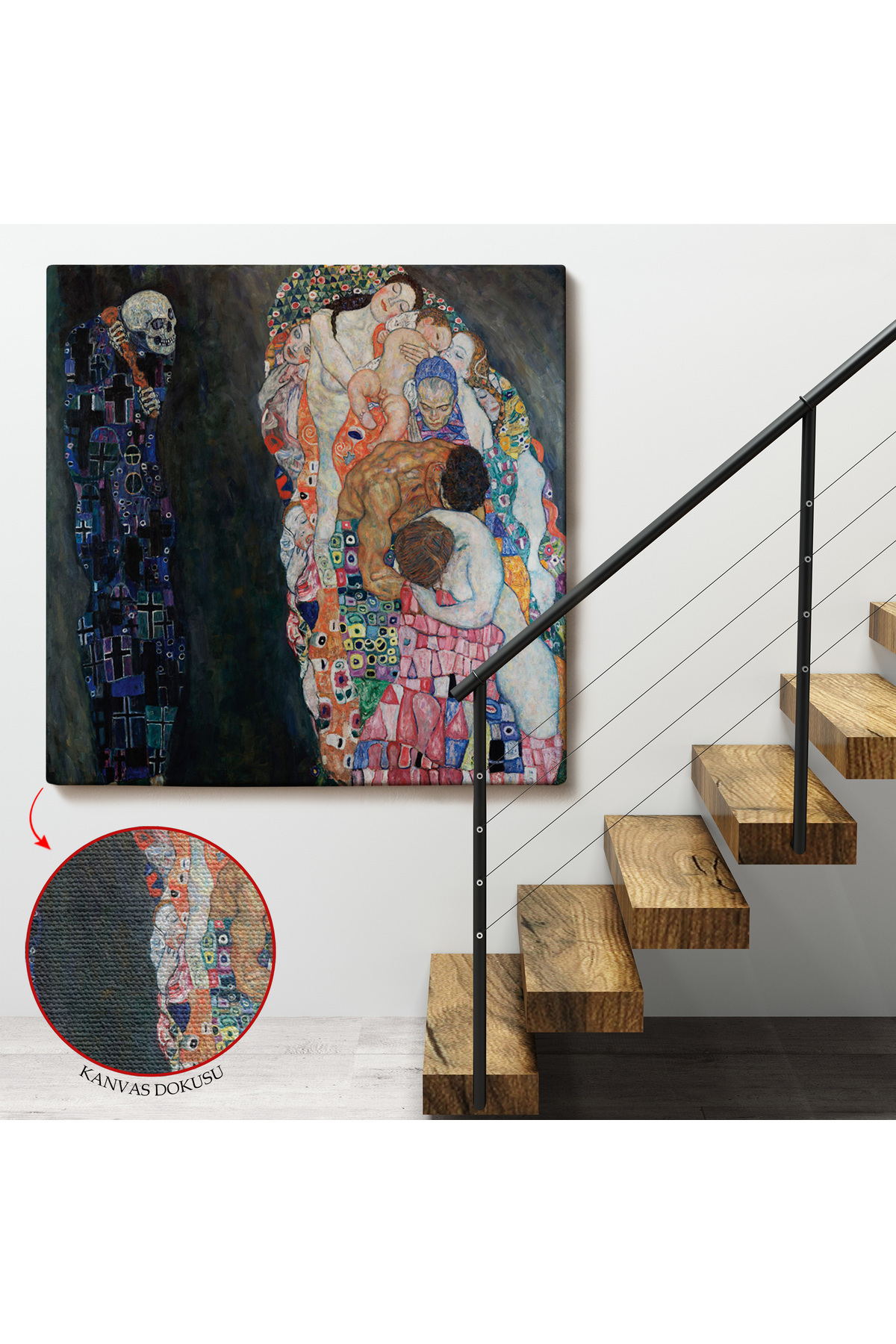 Gustav Klimt Ölüm Ve Yaşam Kanvas Tablosu görsel 4
