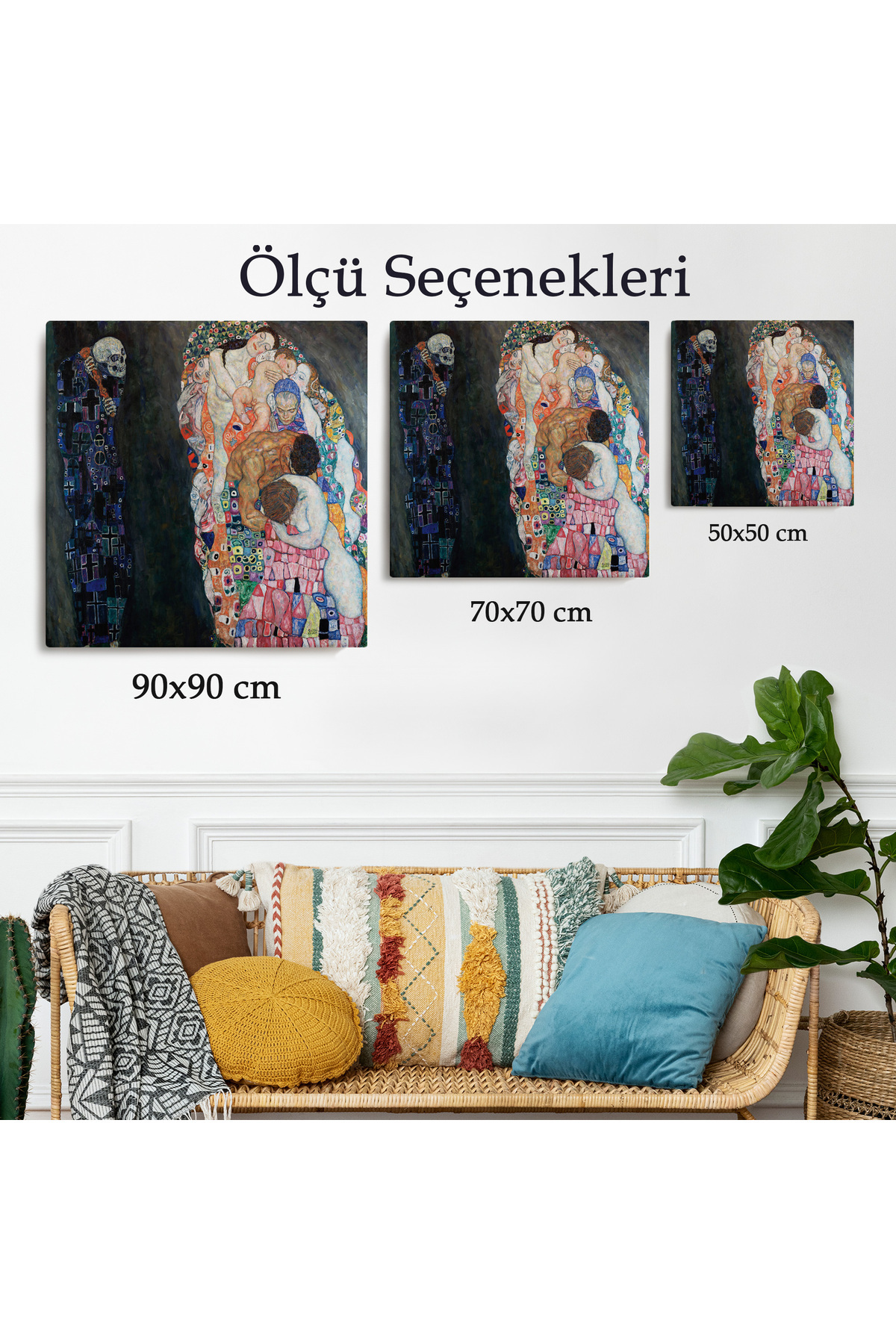 Gustav Klimt Ölüm Ve Yaşam Kanvas Tablosu görsel 3