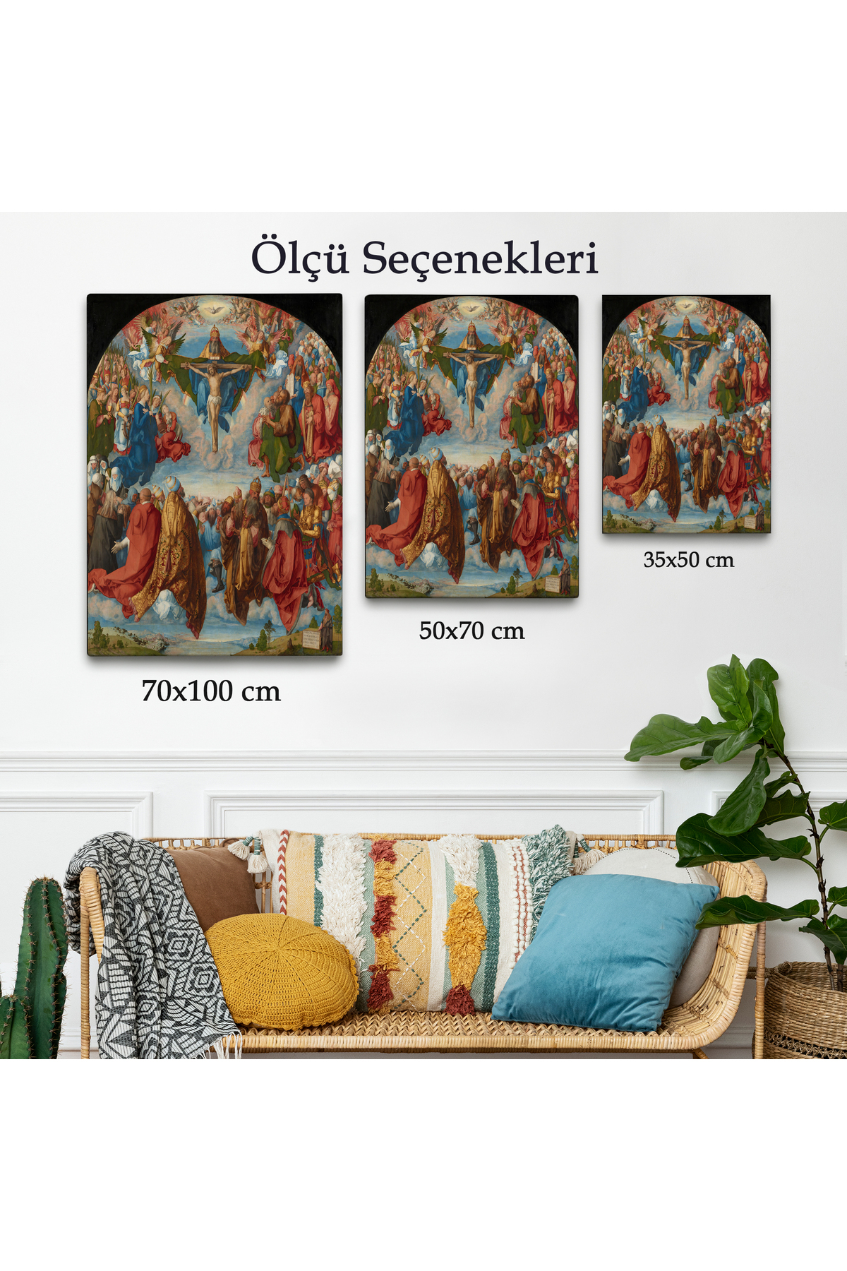 Albrecht Dürer - Üçlü Birliğin Hayranlığı Kanvas Tablo - Adoration Of The Trinity görsel 3