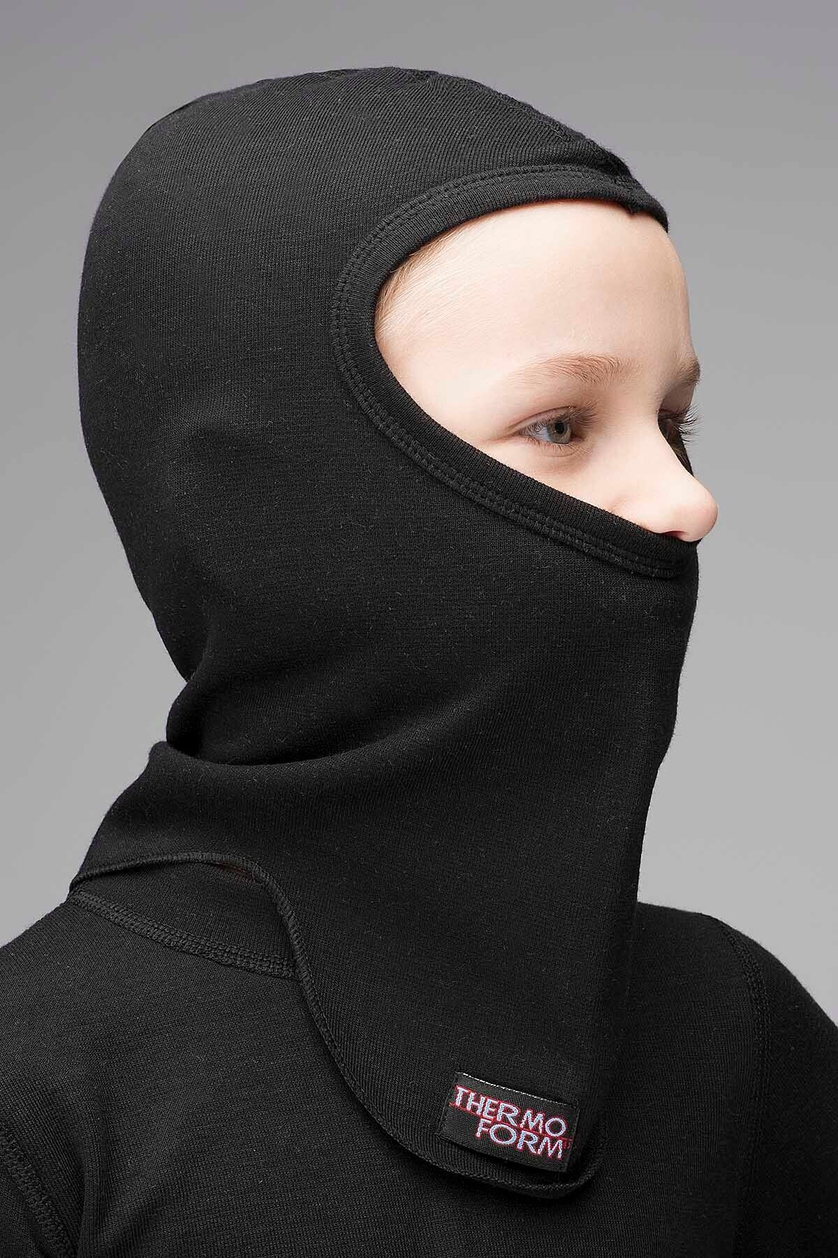 THERMOFORM Balaclava Pentru Copii - Thermoform - Greu - Negru Unisex - 4–6 years