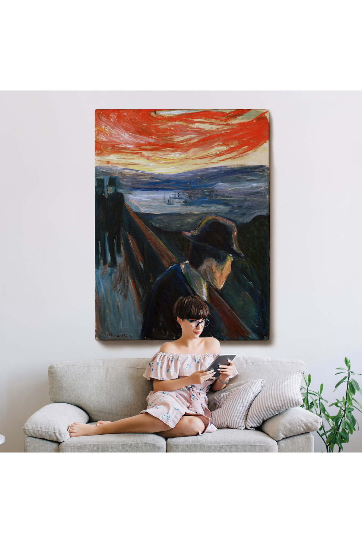 Edvard Munch - Çaresizlik Kanvas Tablosu görsel 8