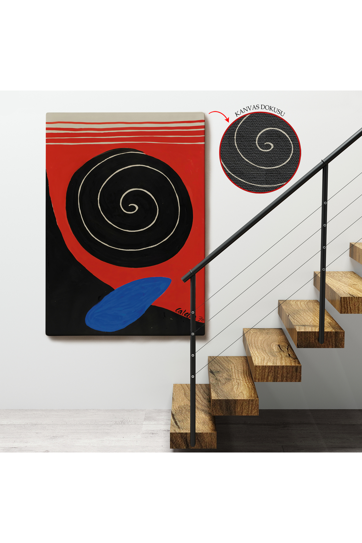 Alexander Calder - Büyük Kaya Tablosu - Big Boulder Kanvas Tablo görsel 4