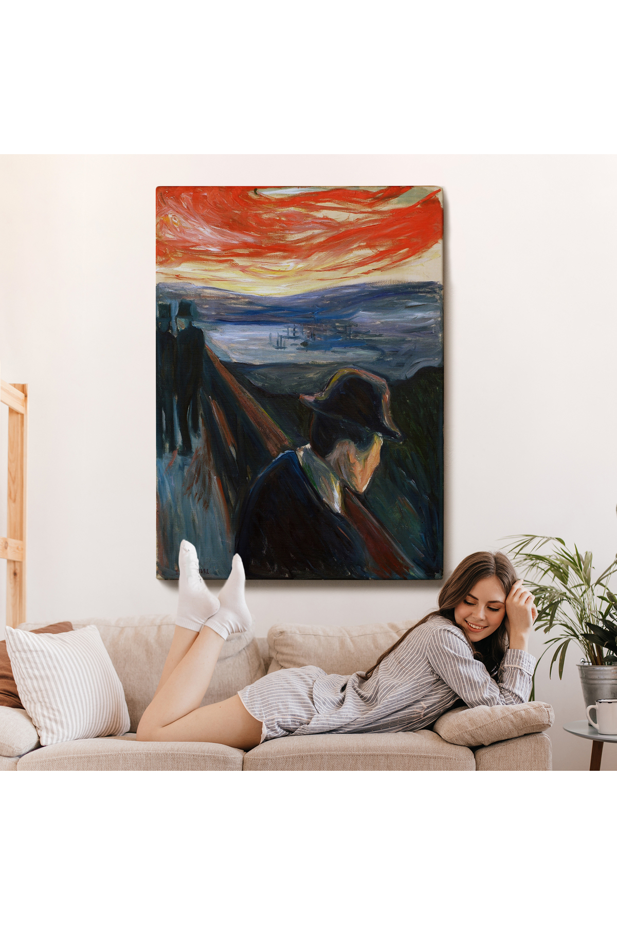 Edvard Munch - Çaresizlik Kanvas Tablosu görsel 7
