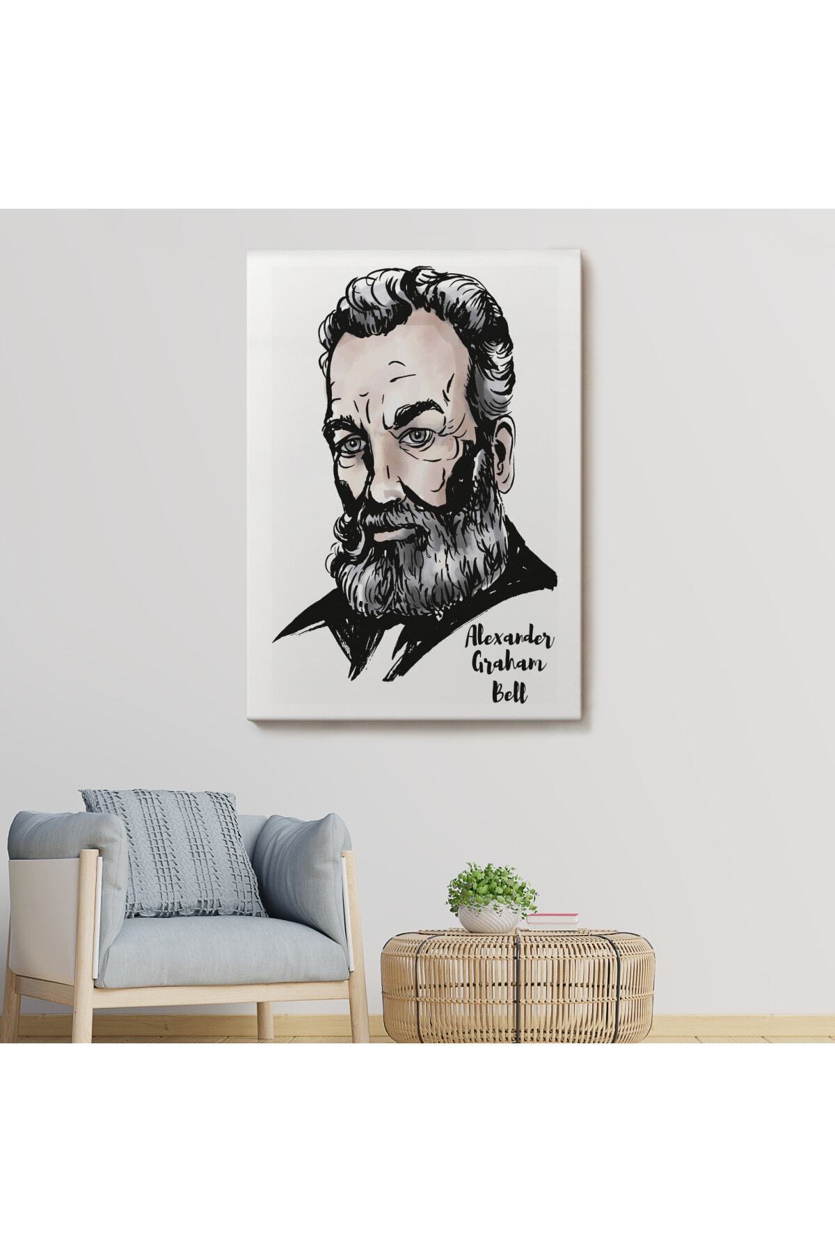 Alexander Graham Bell Dekoratif Kanvas Tablo görsel 7