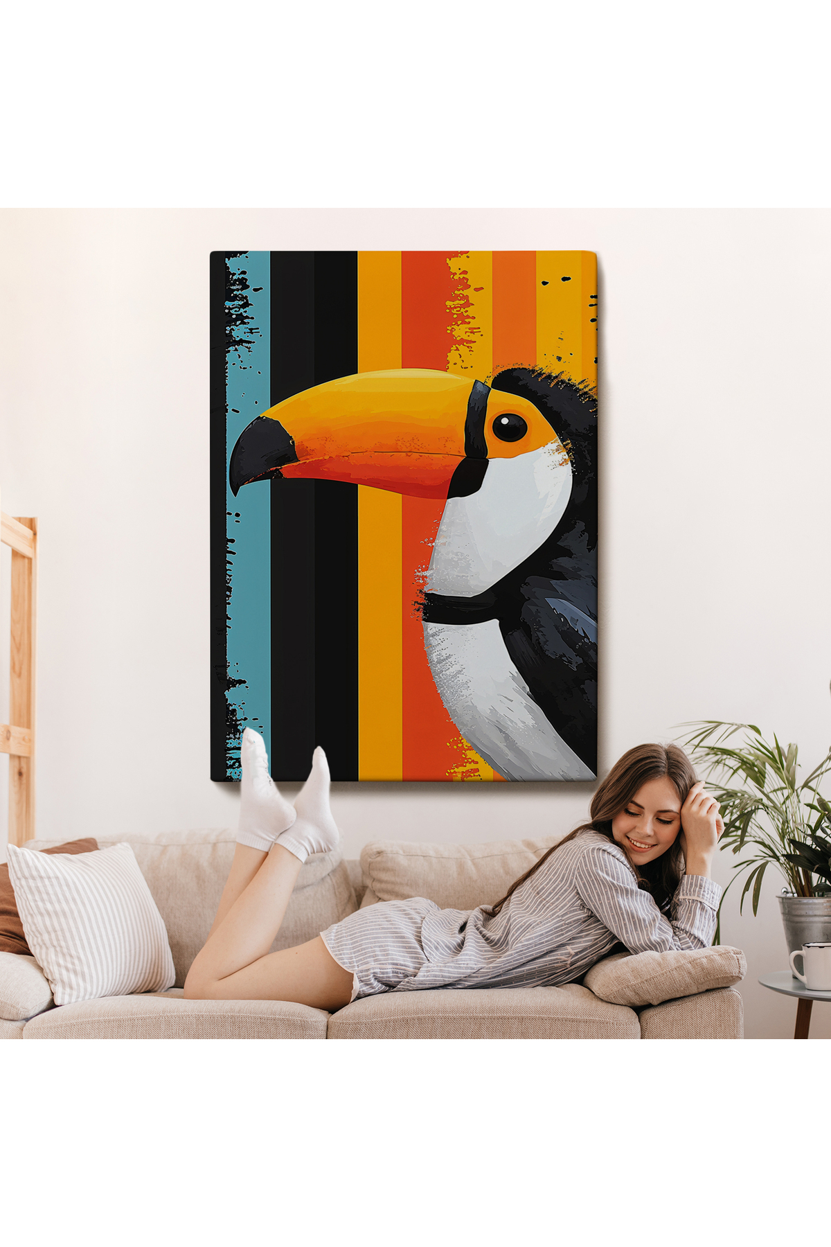 Toucan Kuşu Kanvas Tablo görsel 7