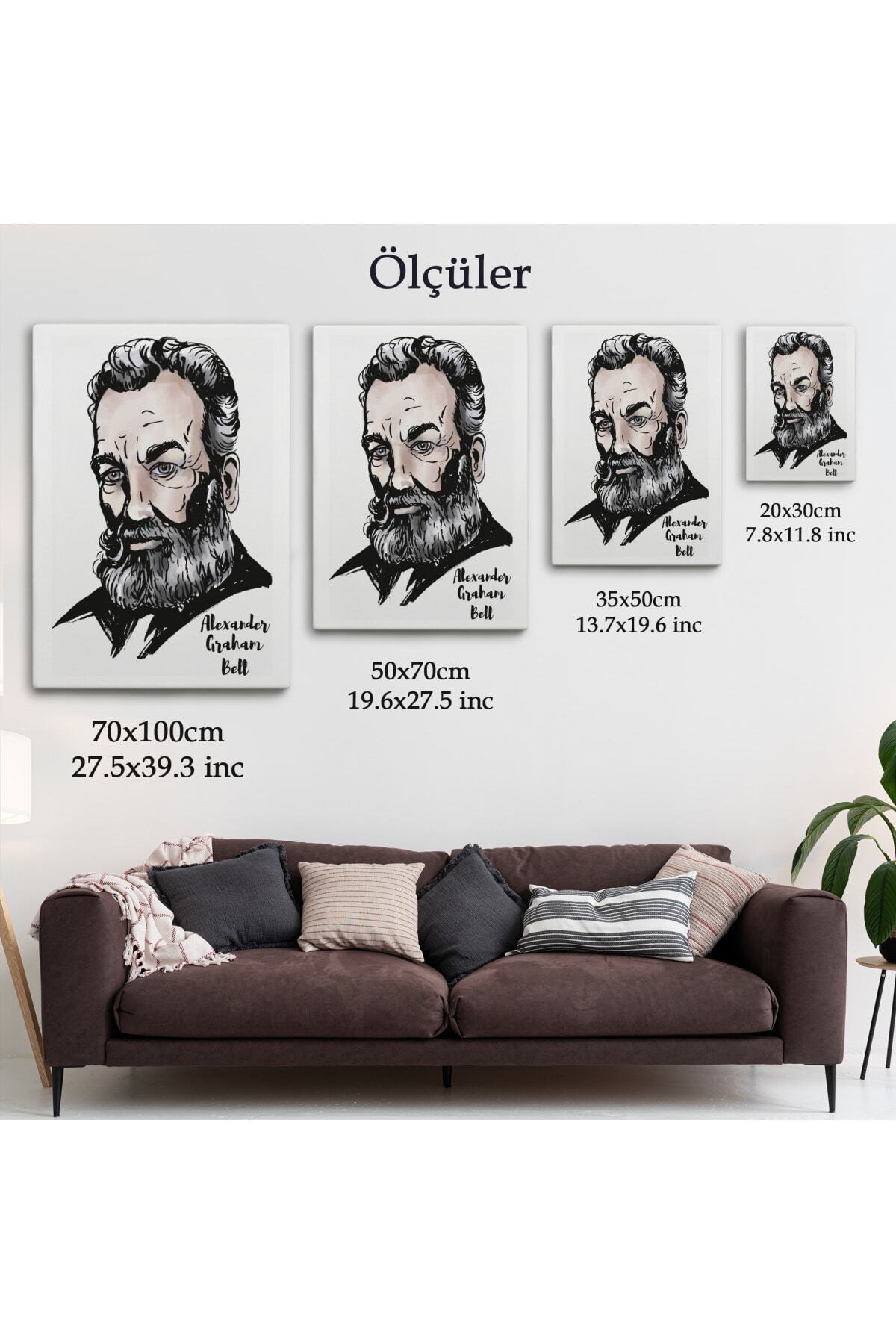 Alexander Graham Bell Dekoratif Kanvas Tablo görsel 6