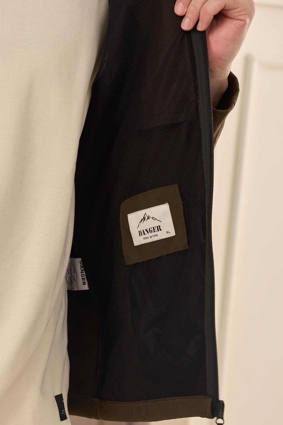Danger-Palton softshell pentru bărbați kaki - impermeabil și rezistent la vânt 7