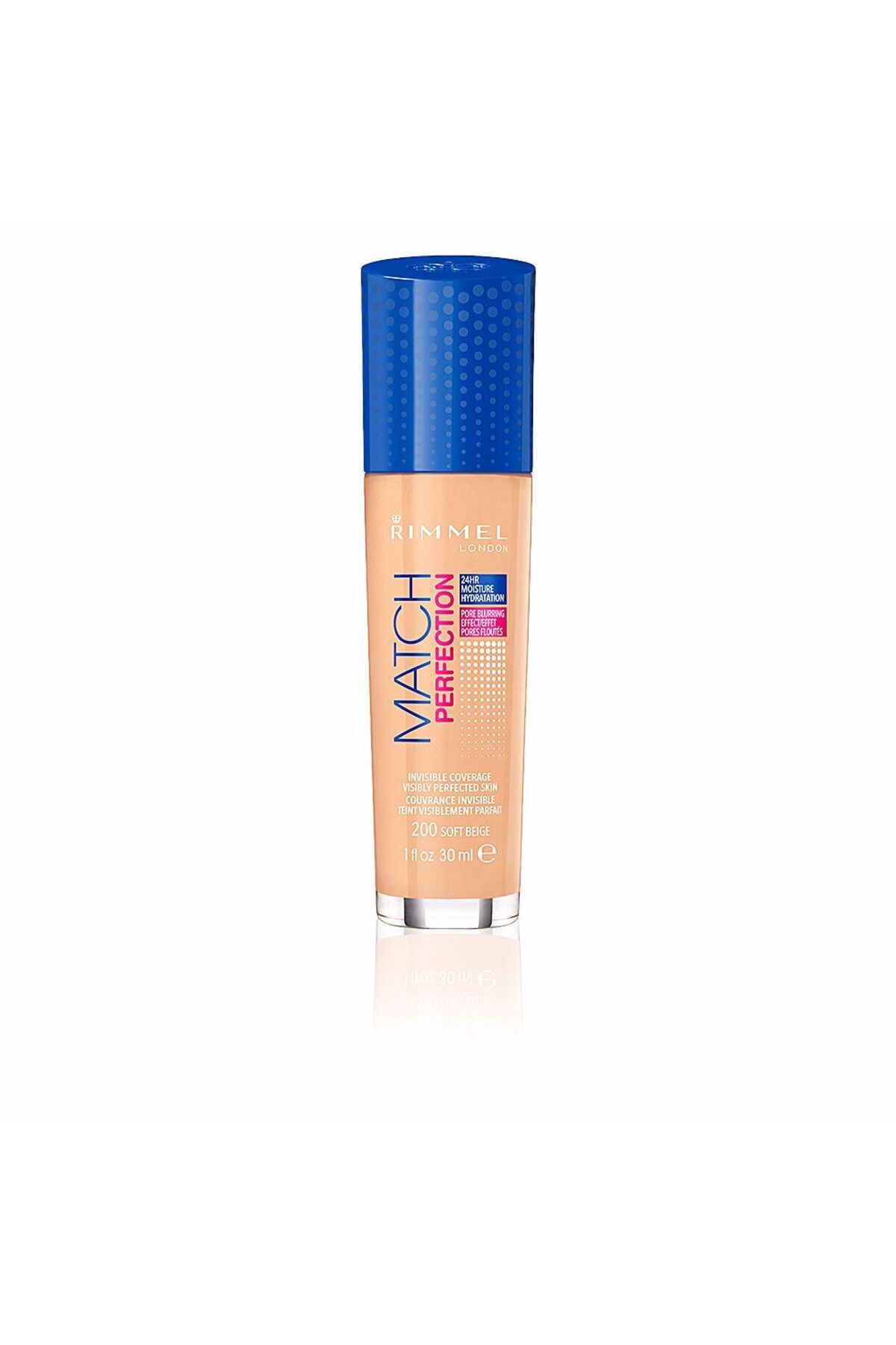 RIMMEL LONDON Match Perfection Foundation Nr. 200 – Soft Beige, 30 ml