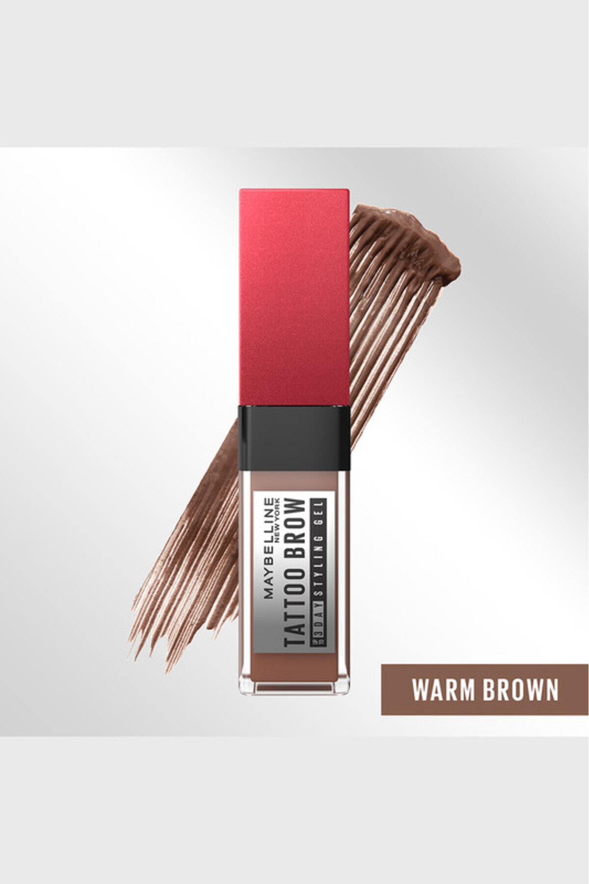 Maybelline New York-Tattoo Brow 3 Day Styling Eyebrow Gel, Warm Brown 3
