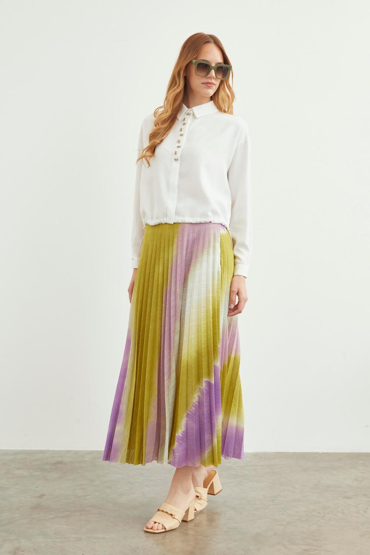 Zühre-Lilac Double Combination Set - Color Block TK-1297 3