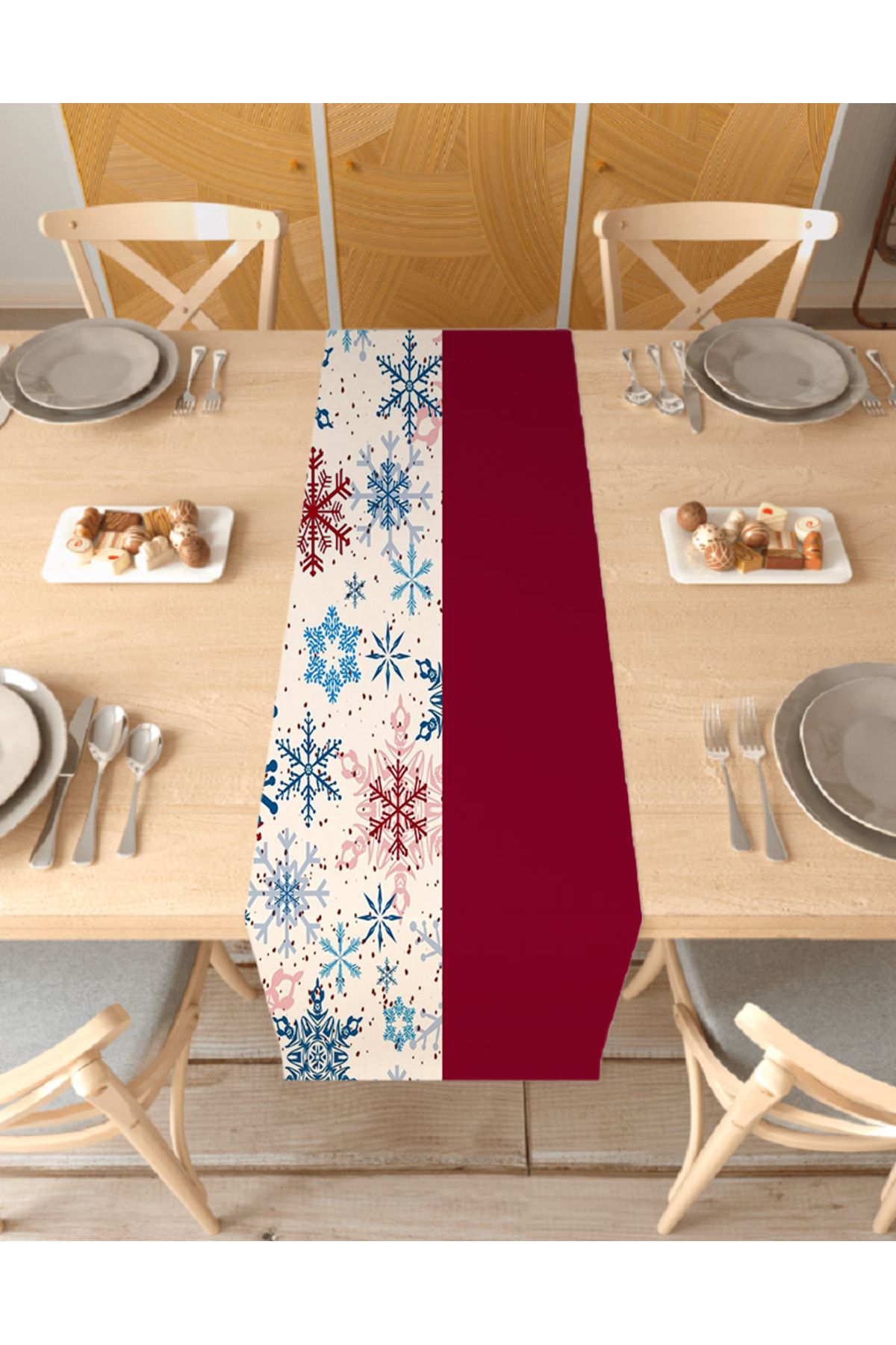 GREENDECOR-Christmas and Christmas Printed 40X150 cm Decorative Runner - 1 Pcs. 1