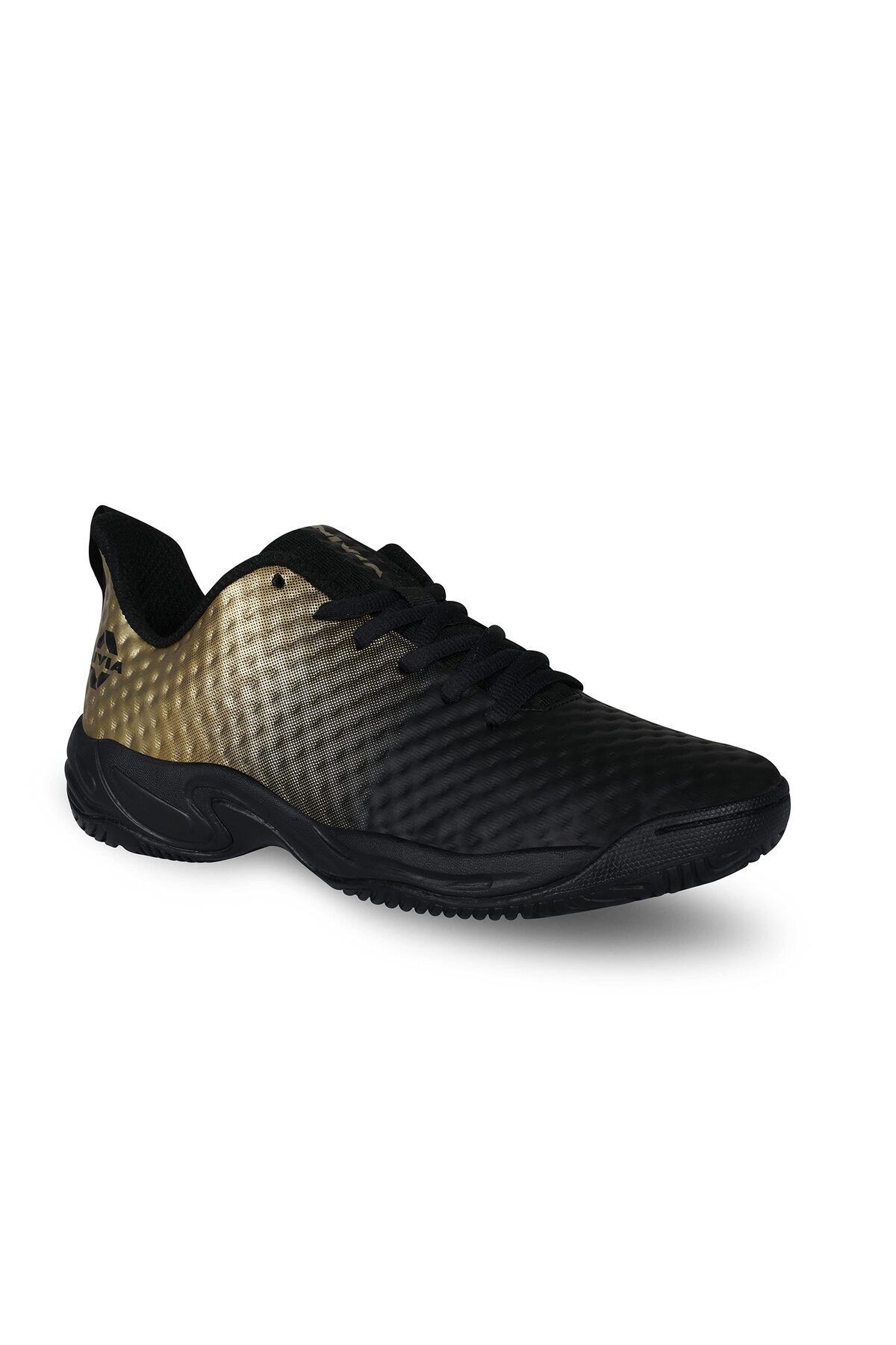 Nivia-Power Smash Tennis Shoes | Black/bronze | Lightweight | Non-marking | For Indoor Sports 1