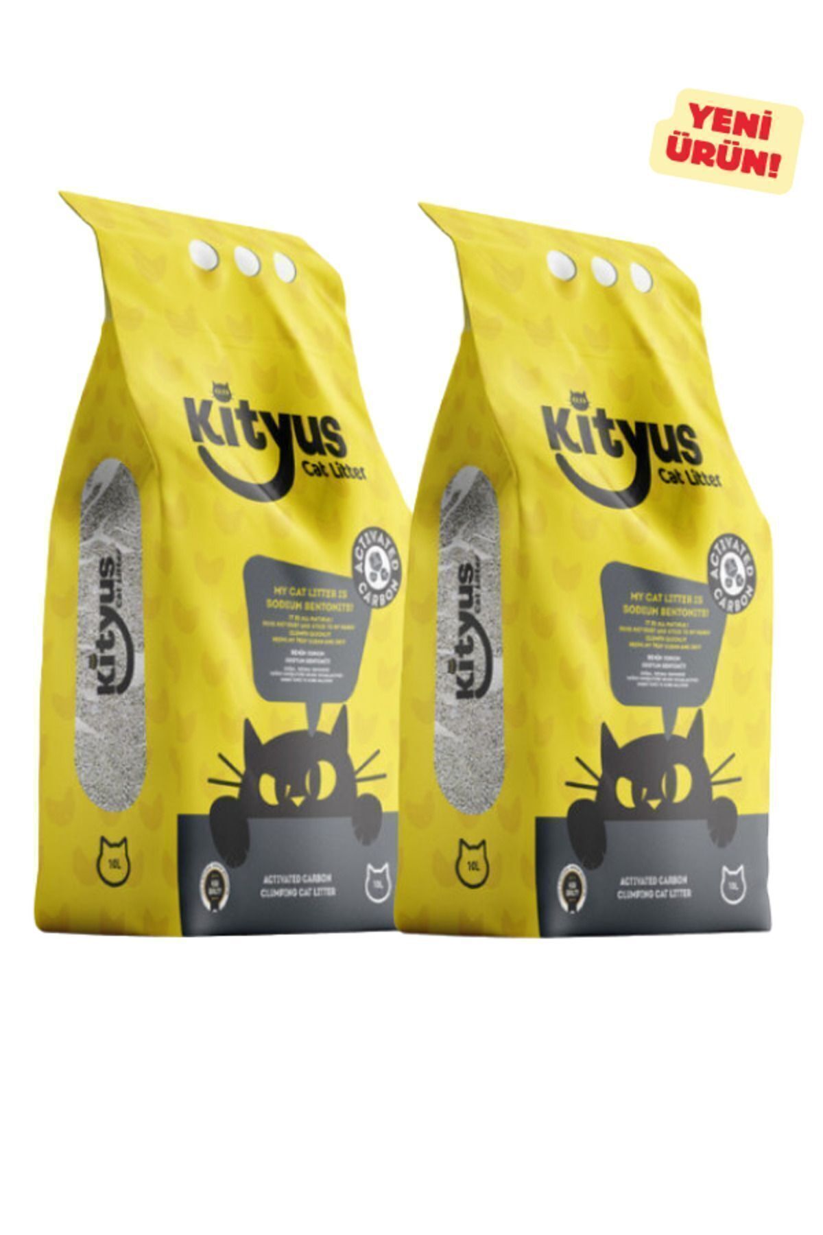 Kityus 20 Lt Aktif Karbonlu Kedi Kumu (2X10 LT)