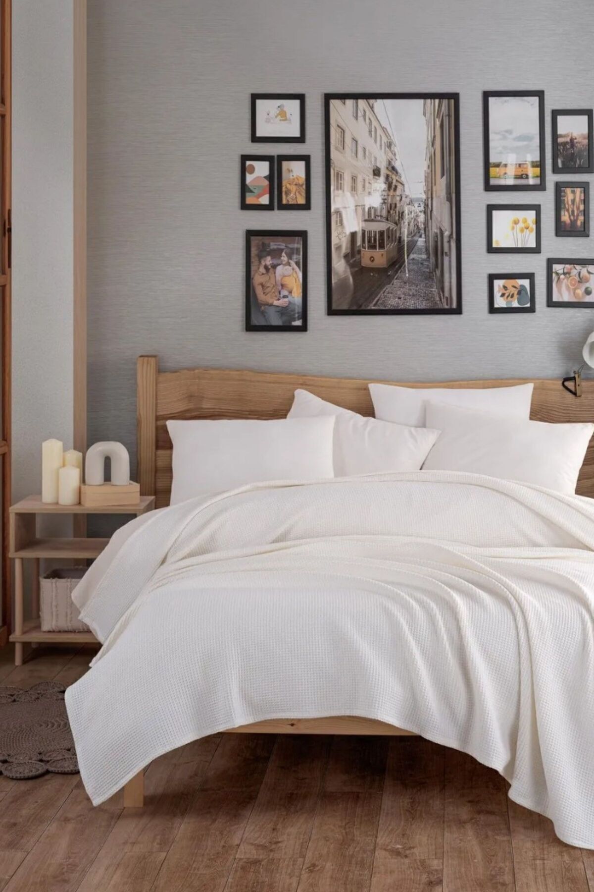 Eponj Home-Ecocel Pike Double Blanket - 200x230cm Karde Cream 3