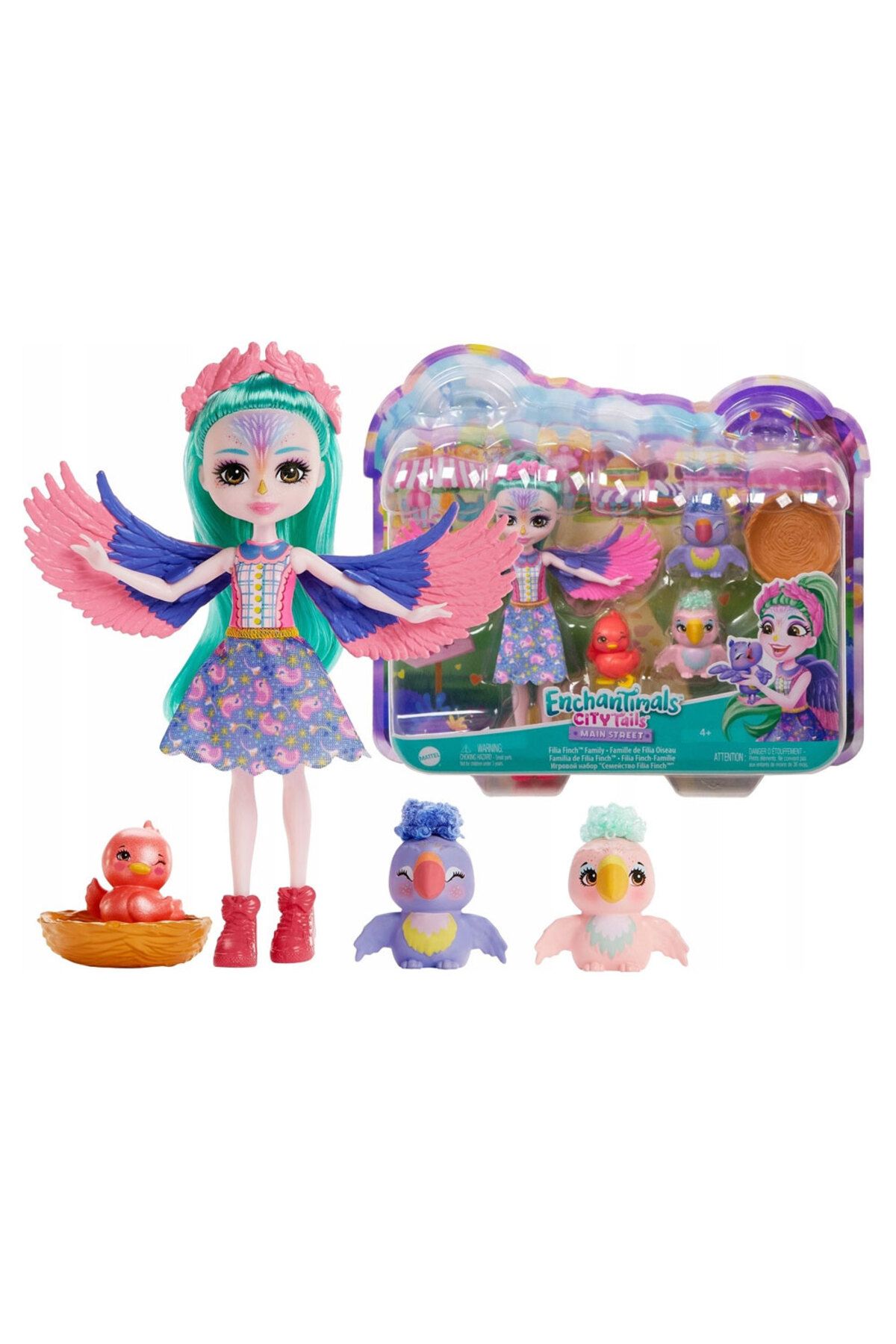 NECO TOYS Encha ntimals Aile Serileri HKN15 - Filia Finch Ailesi