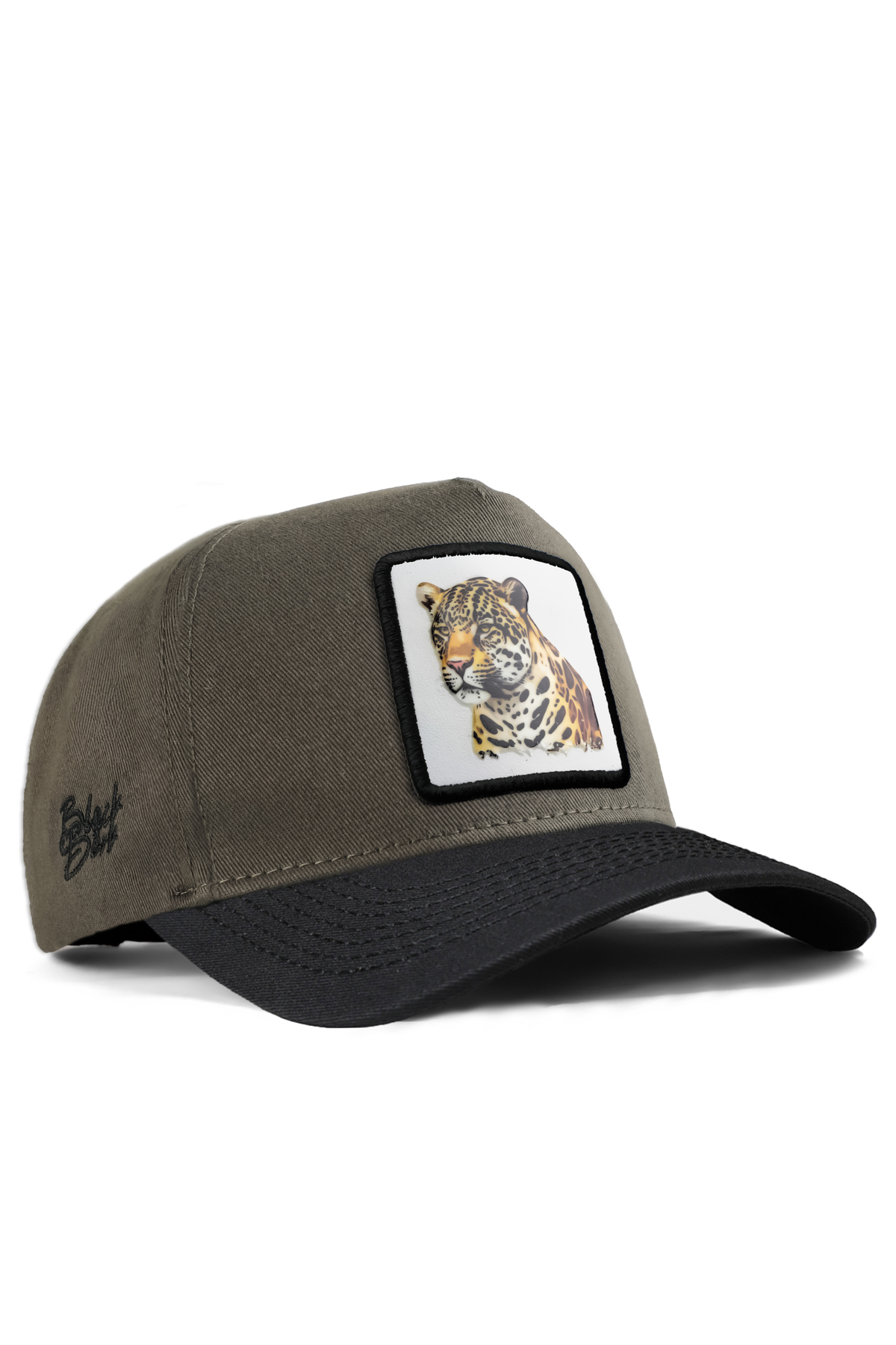 Black-Khaki Baseball Hat with Panther Logo