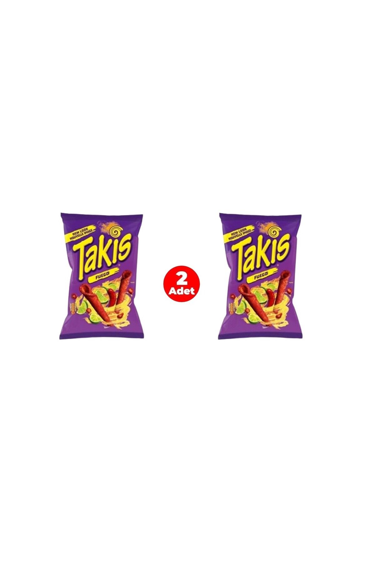 Takis Fuego Kırmızı Acı Biber ve Misket Limon Aromalı Mısır Cipsi 90gr (2 ADET)