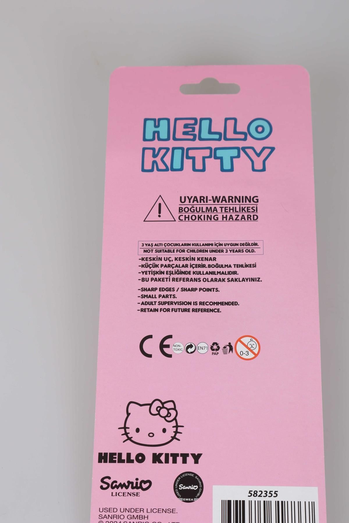 Hello Kitty-طقم قرطاسية هالو كيتي مكون من 5 قطع - مسطرة، 2 قلم رصاص وممحاة ومبراة 4