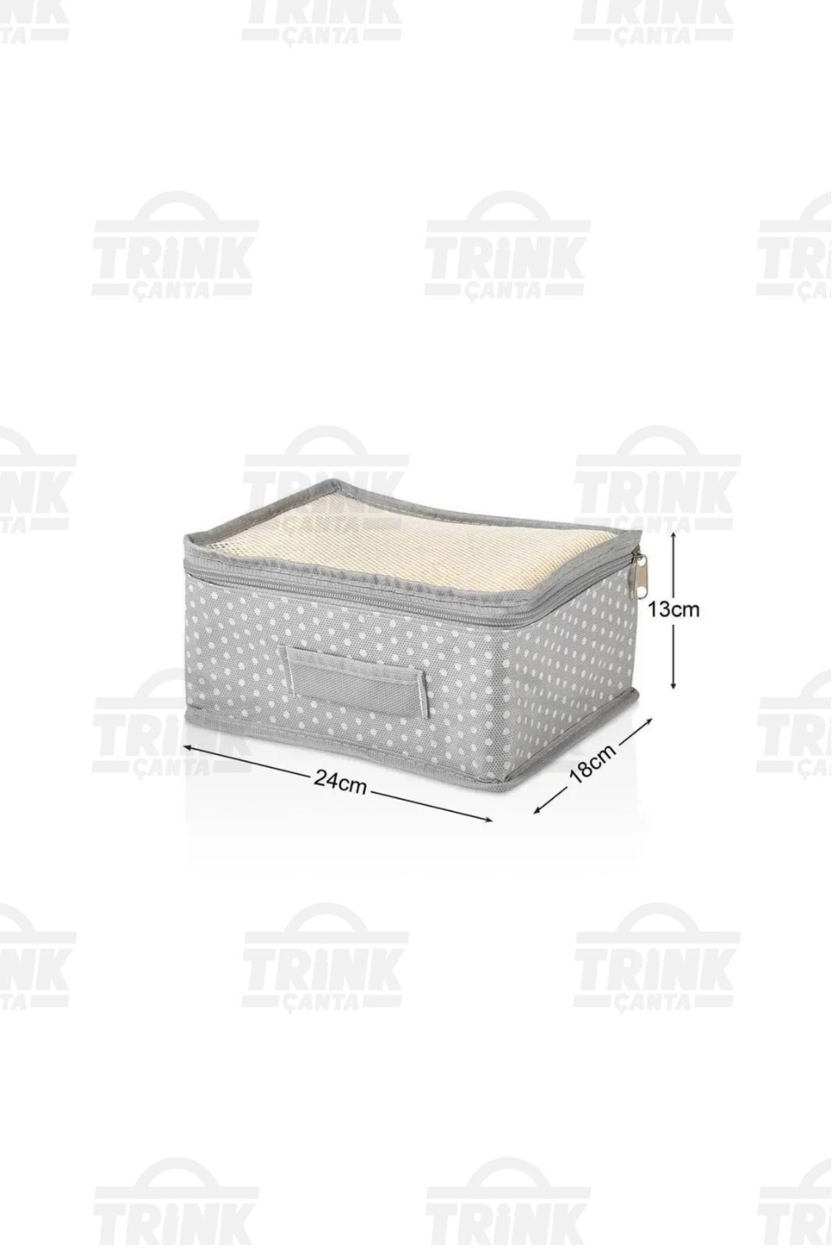 Trink Çanta-6-Piece Suitcase and Suitcase Set - Mesh and Polka Dot 4