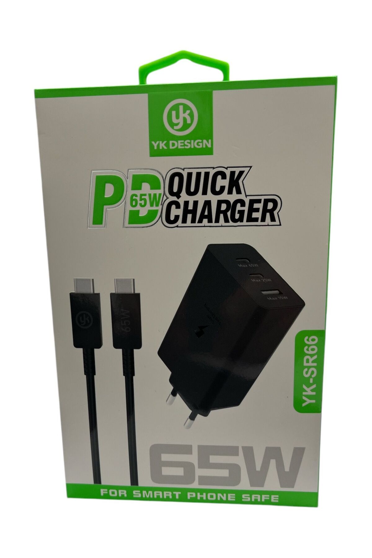 YK Design Samsung Tüm Modellere Uyumlu 3in 1 Hızlı 65w Usb-c Şarj