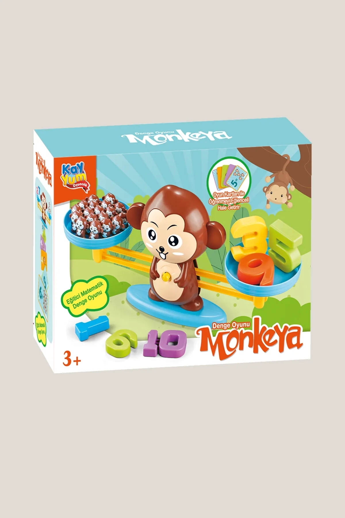 Doğan Oyuncak Dünyası Eğitici Maymun Denge Oyunu - İşlem Kartlı Matematik Öğretici Oyun Seti - Eğitici Matematik Oyunu - A fotoğrafı 2 (önizleme)