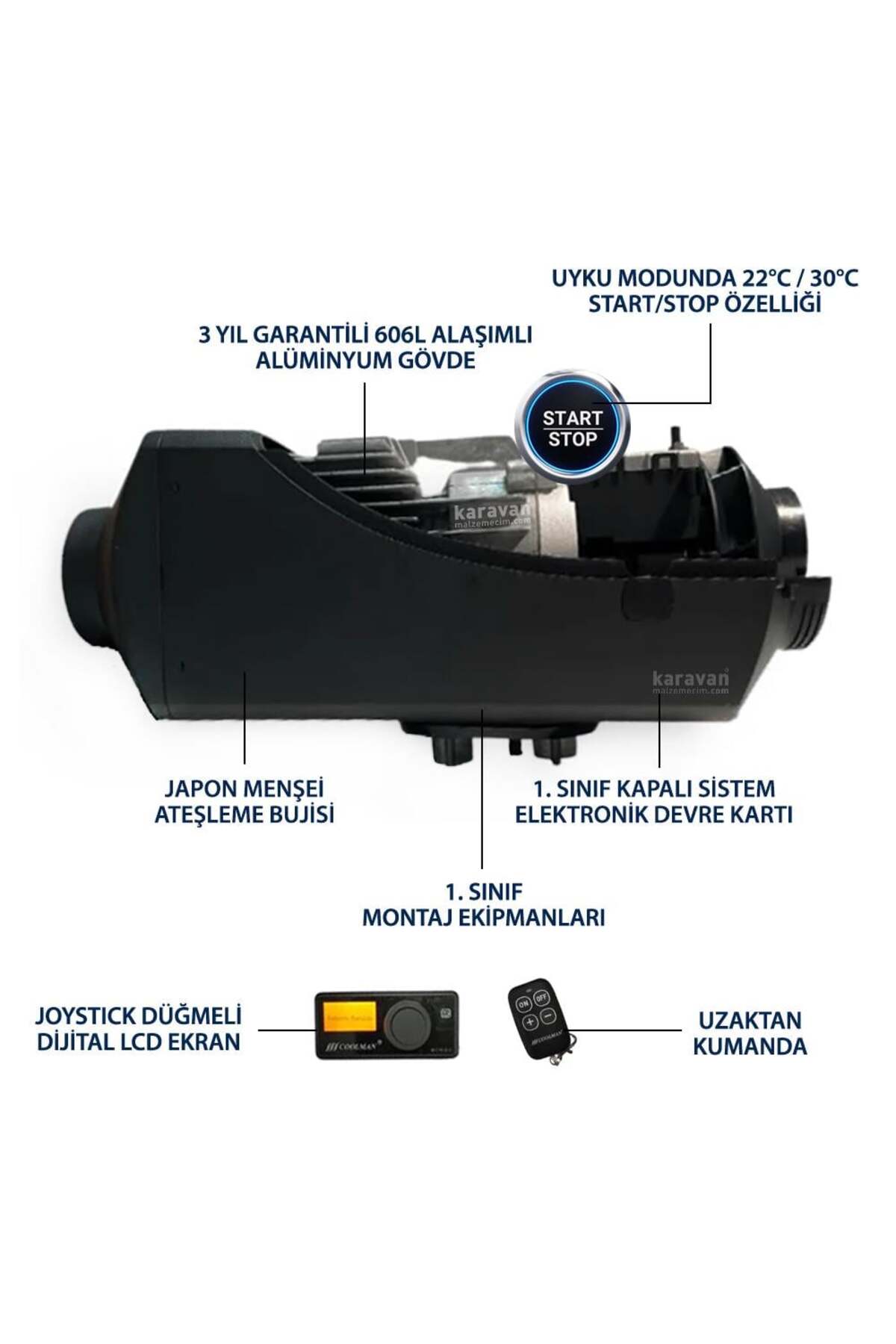 SHUIVAN Coolman Thermon D2T 2.8kw Webasto Tipi Dizel Ortam Isıtıcı