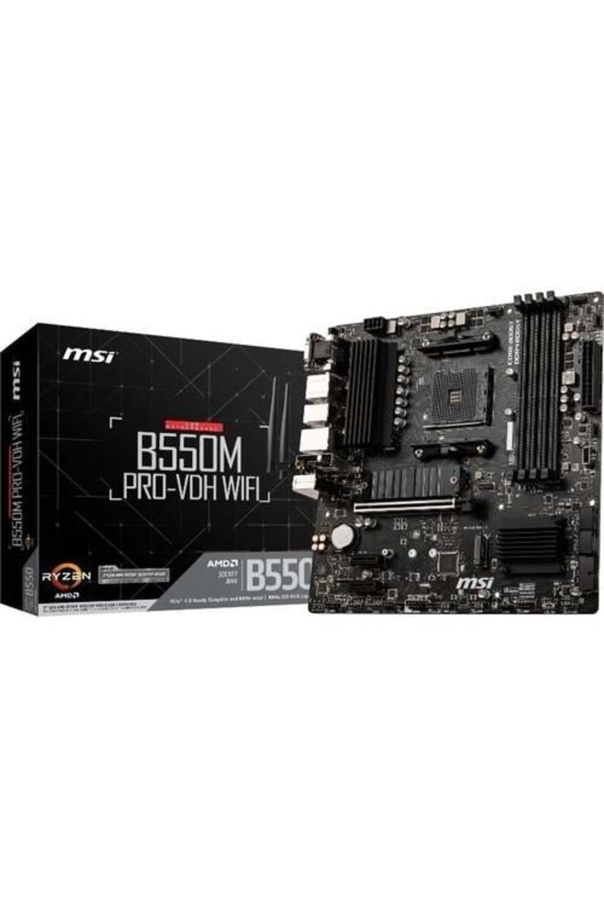 MSI-B550M Pro-Vdh Wifi Ddr4 M2 Pcie Nvme HDMI Dp Pcie 16X V4.0 Am4 Matx - Pc Peripheral Device 1
