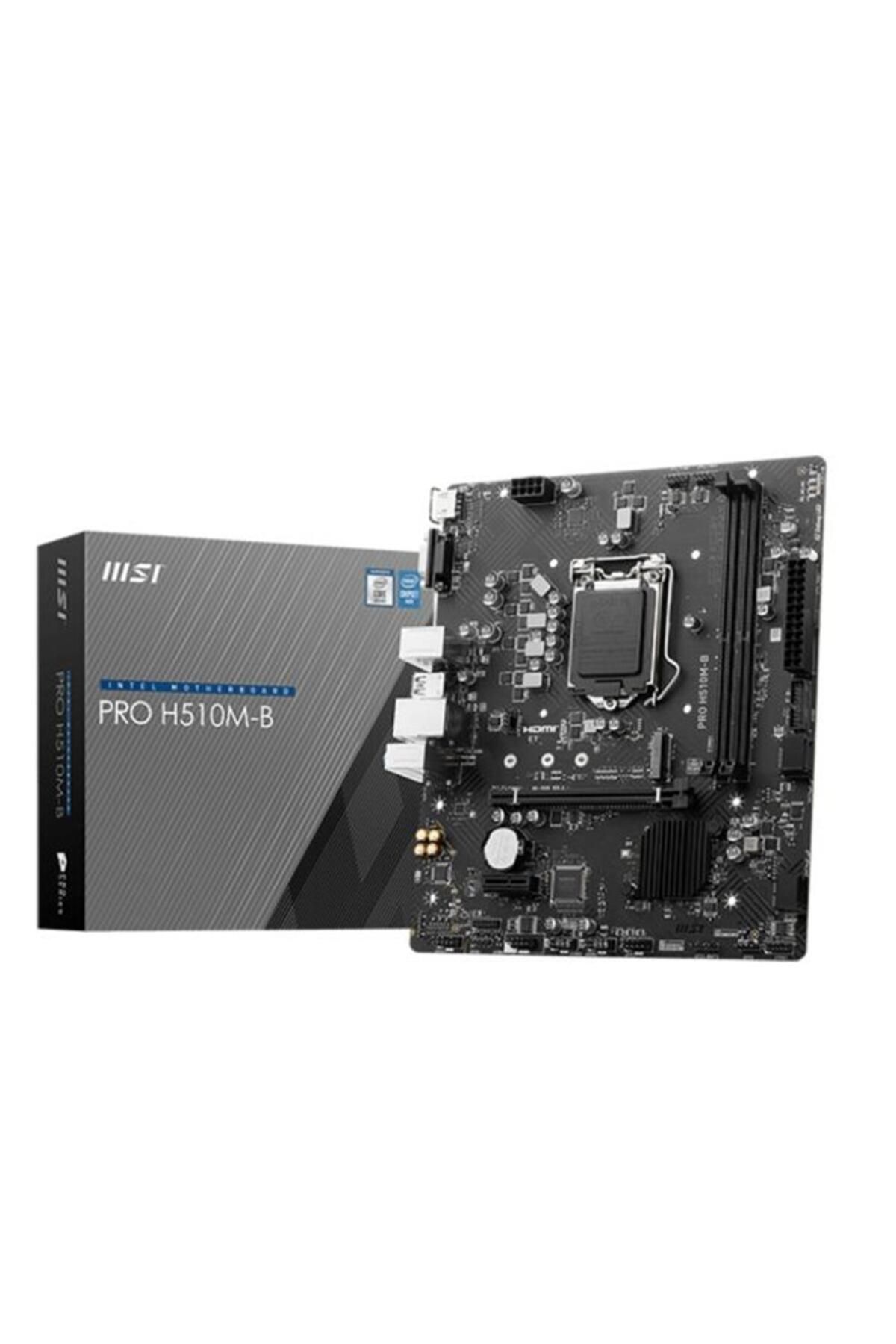 MSI-Msi Pro H510M-B 2933MHz DDR4 Socket 1200 M.2 HDMI VGA mATX 10th Generation Motherboard 1