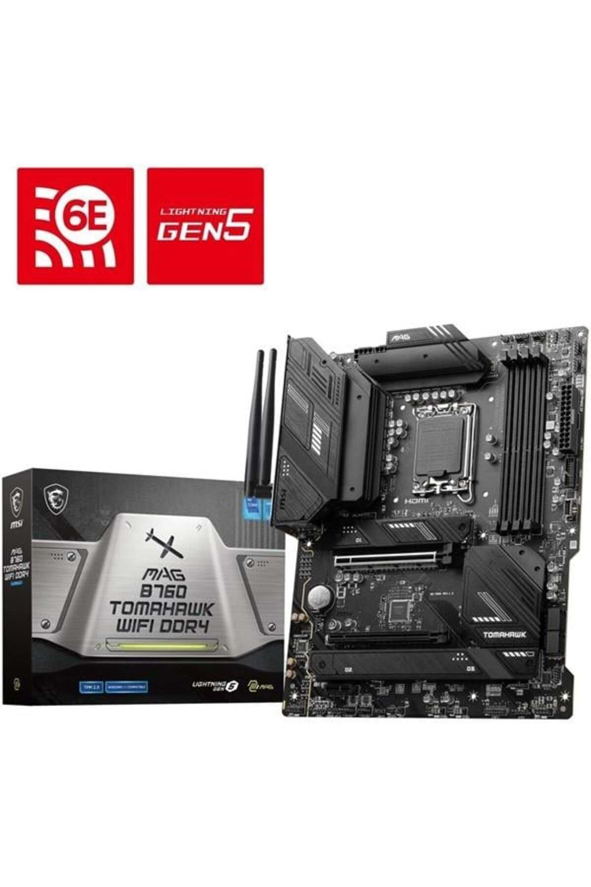 MSI-Mag B760 Tomahawk Wıfı Ddr5 Hdmı Dp Pcıe 16x V5.0 1700p Atx 1