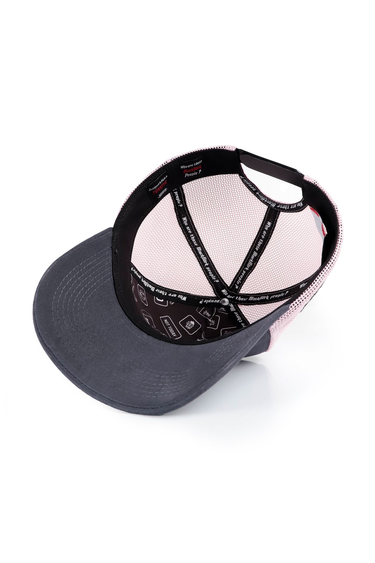 BlackBörk-V1 Trucker See You Later Never - Unisex Anthracite-Pink Hat with 4 Code Logo (Cap) 3