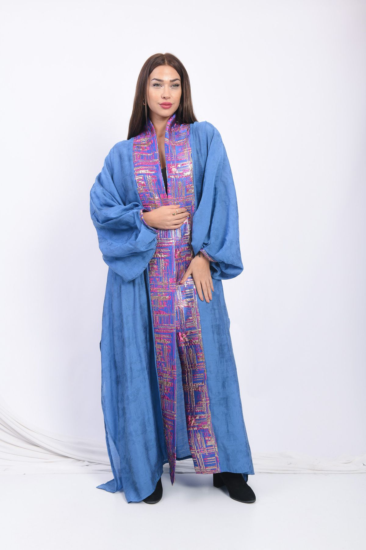 Marever Fashion-Silk Brocar Abbaya Kaftan 2