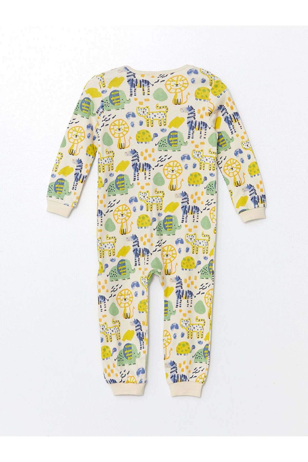 LC Waikiki-Lcwk Crew Neck Long Sleeve Printed Baby Boy Romper 2Pcs 3