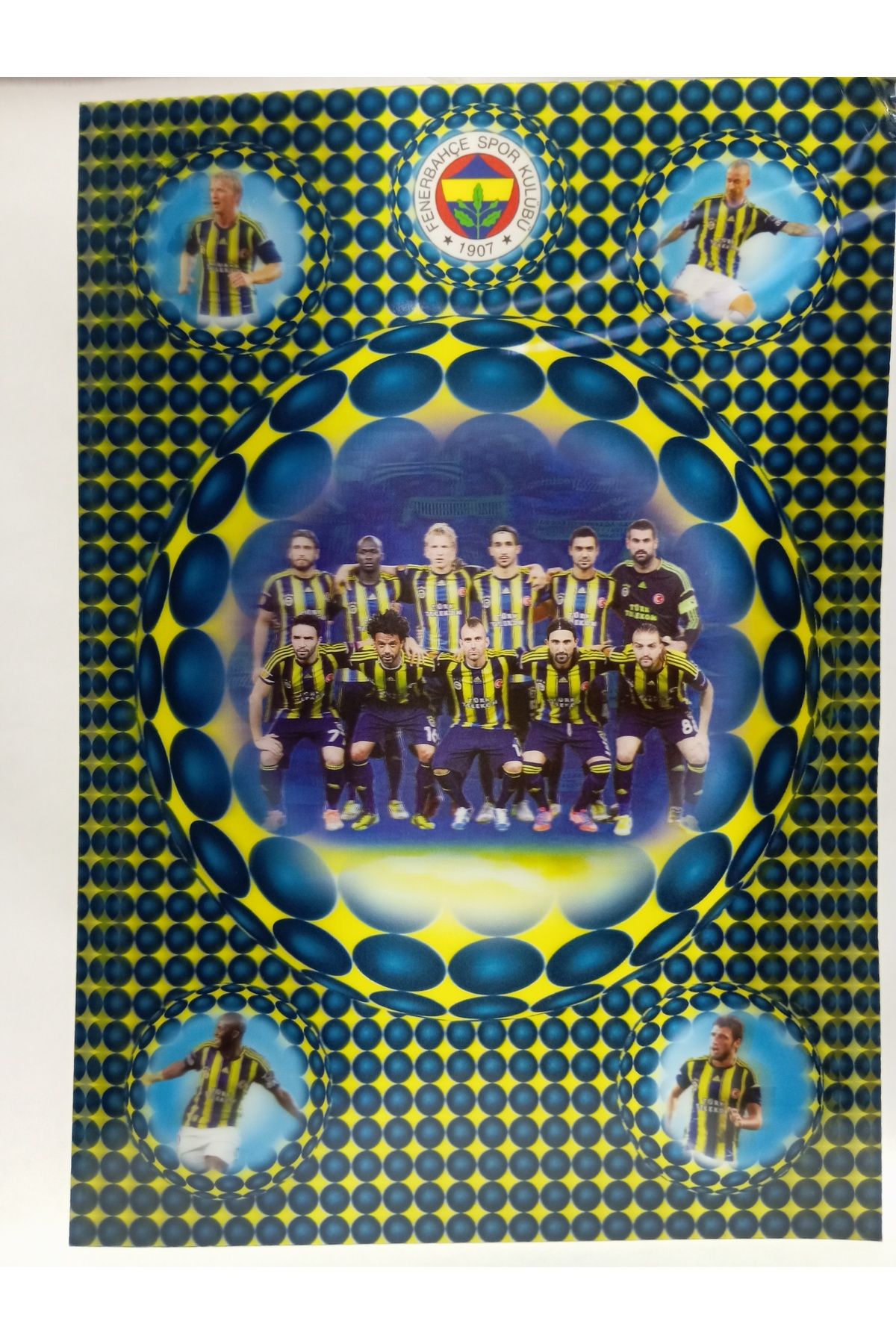 abnturk Lisanslı 3 Boyutlu 35×50 cm. Ebatında Fenerbahçe Futbol Takımı Posteri
