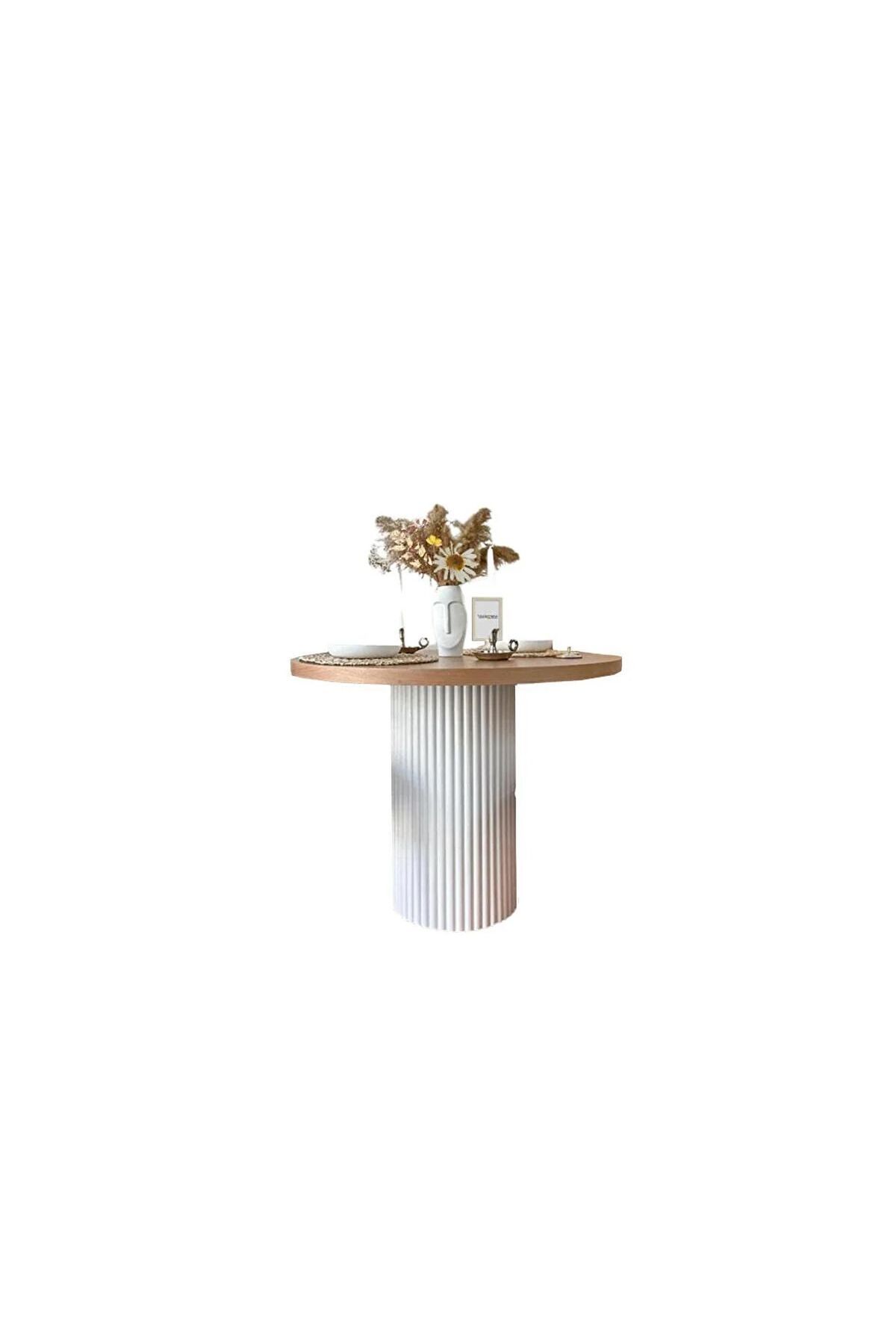 Gazzini Furniture Arya Yuvarlak Ahşap Bohem Masa 130x130