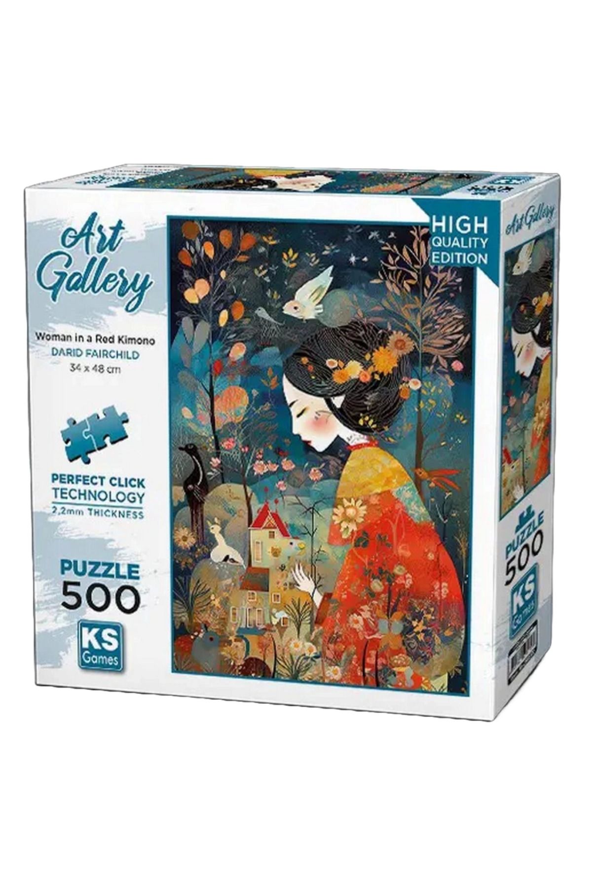 Liodoro Nessiworld KS Games A Woman In Red Kimono Puzzle 500 Parça 20070