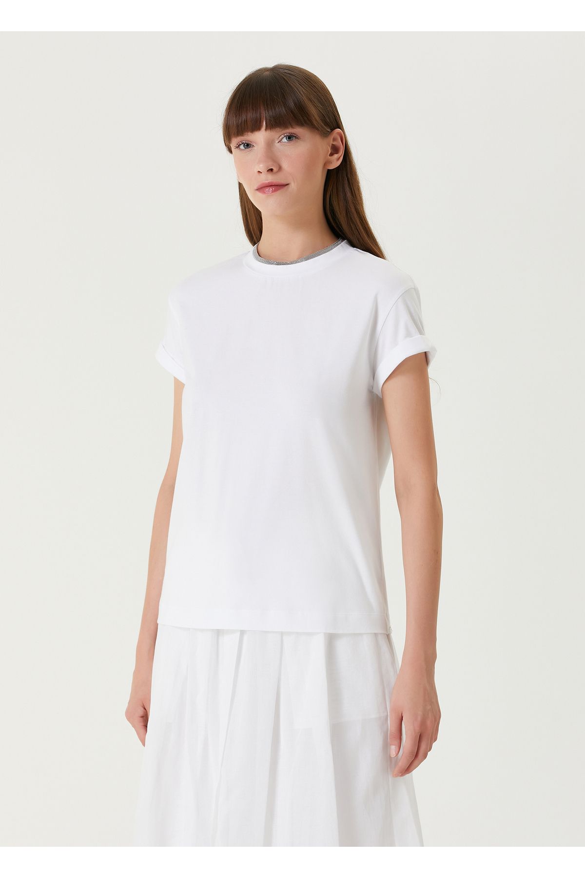 Brunello Cucinelli-White T-Shirt Size: m 3