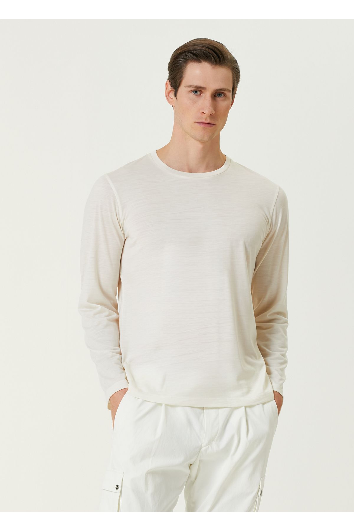 Herno-White Wool T-Shirt Size: 50 1