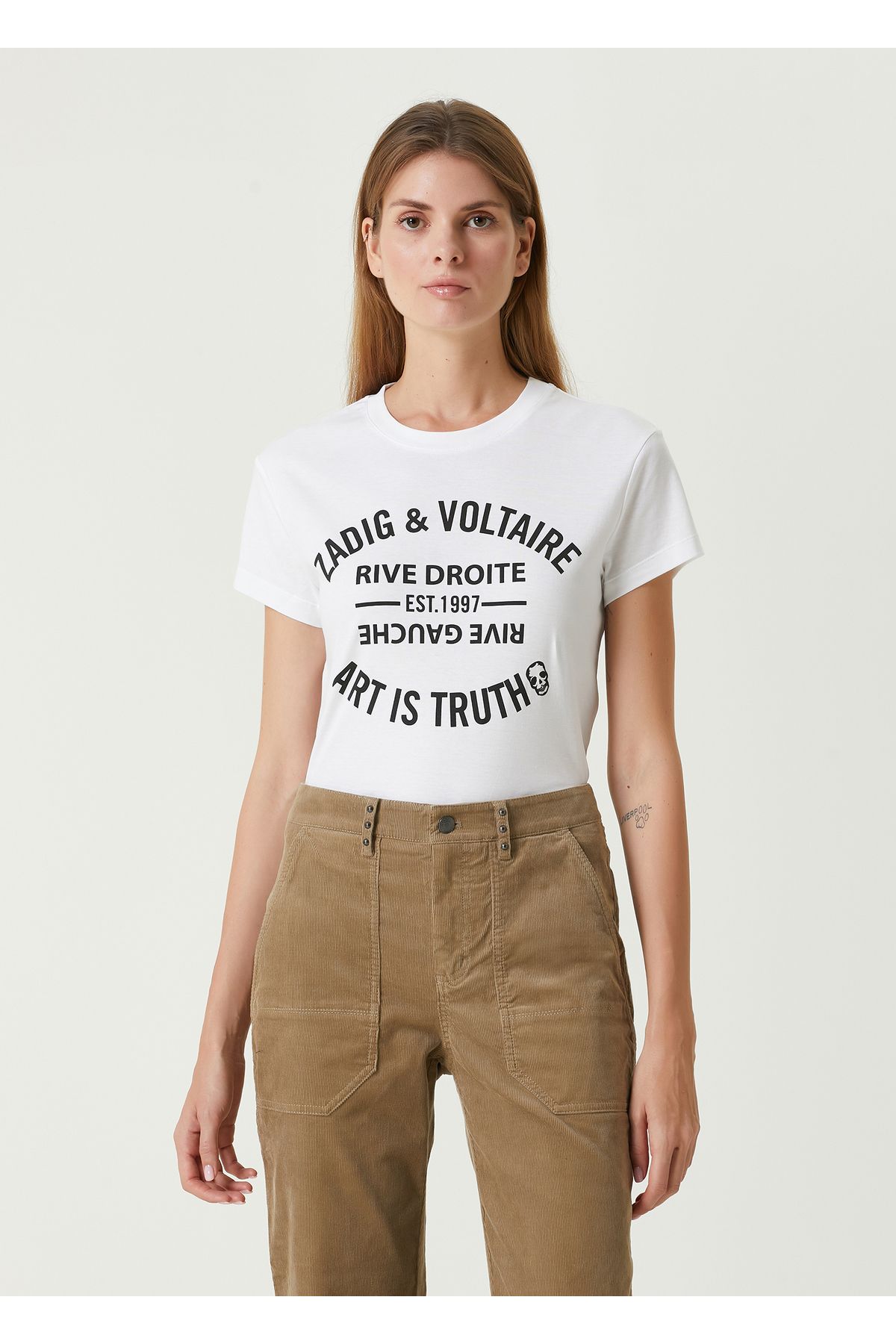 Zadig&Voltaire-White Logo T-Shirt Size: XS 3
