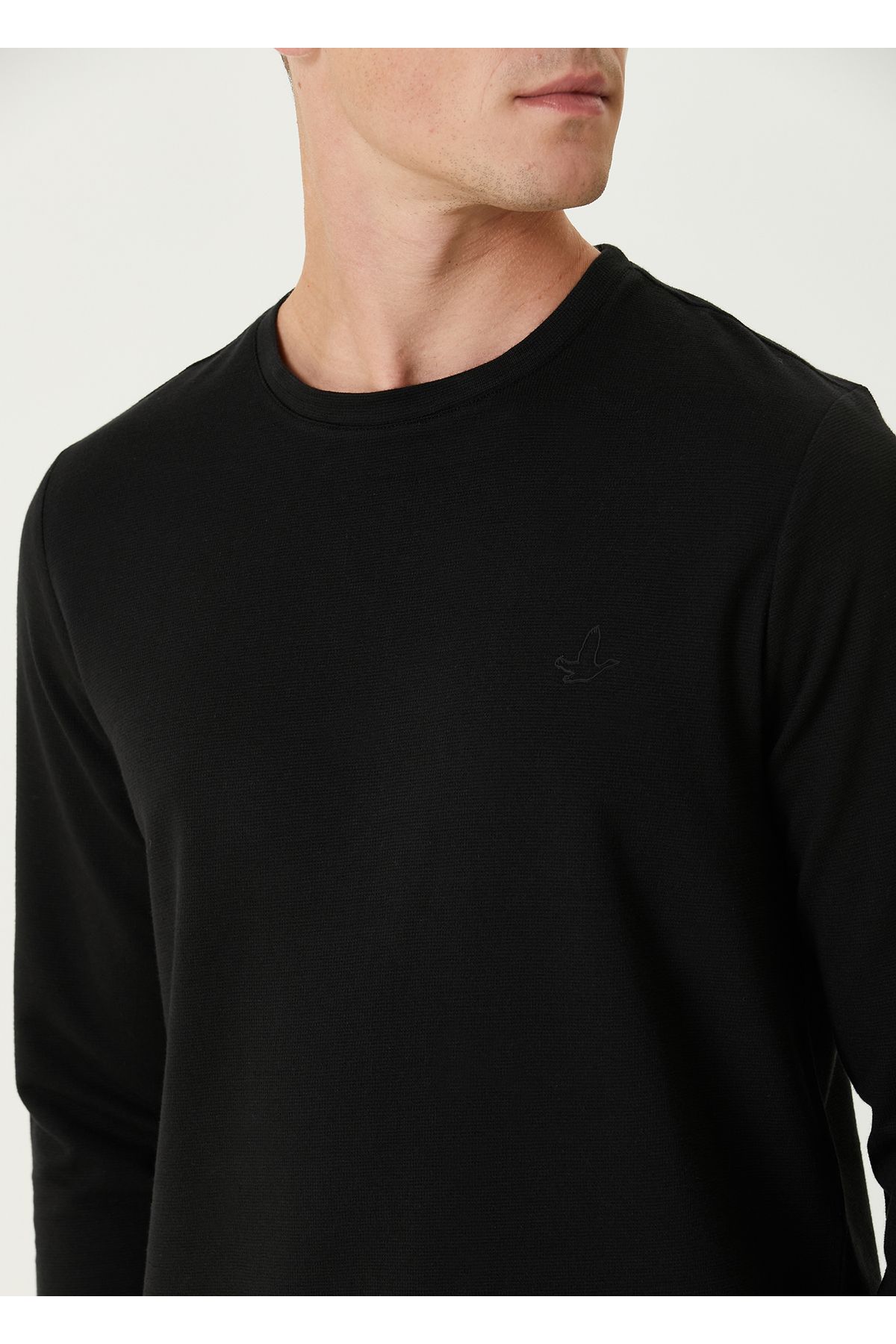 Beymen Collection-Black Logo Detailed Long Sleeve T-Shirt Size: XXL 6