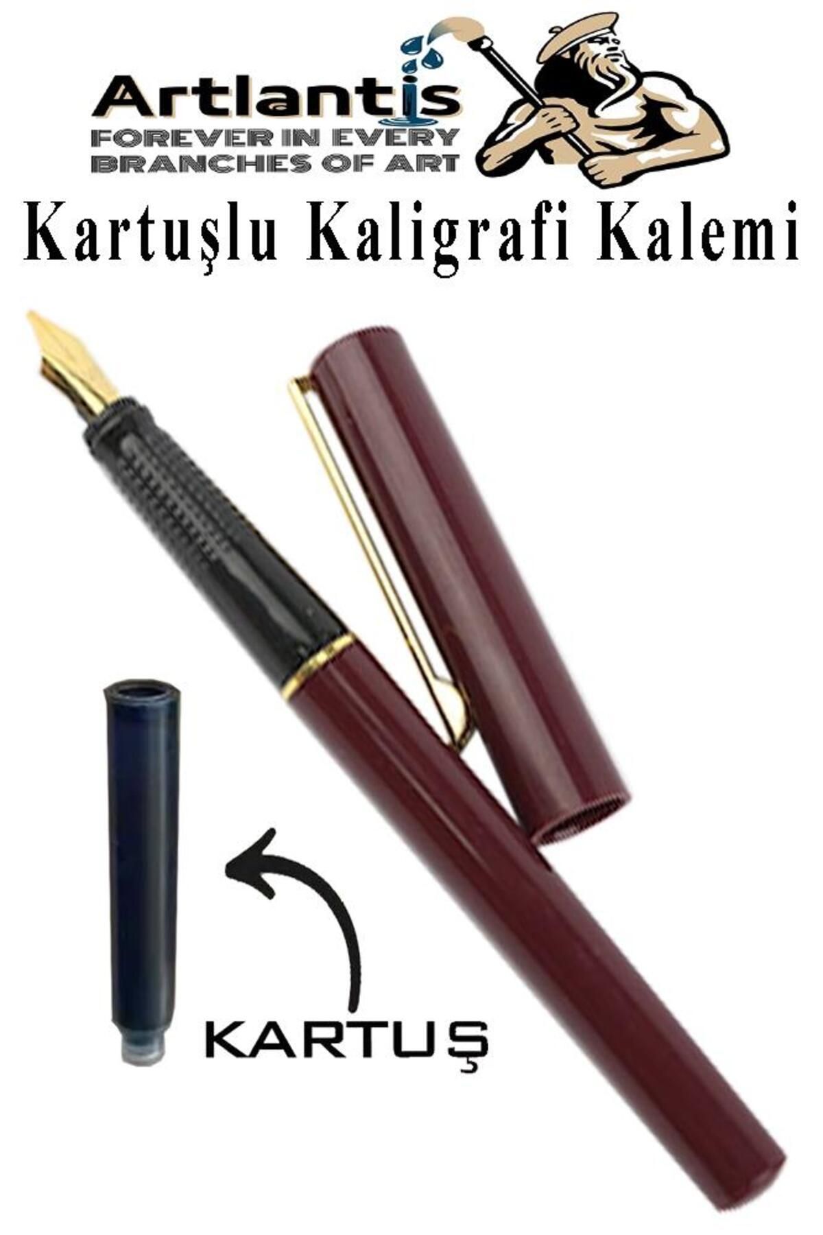 Artlantis Kaligrafi Kalemi 1 Adet Kartuşlu Kesik Uçlu Dolma Kalem Calligraphy Kalem Seti Hat Yazma Tasarım San