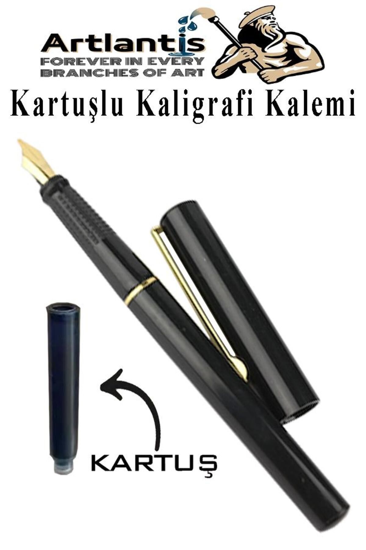 Artlantis Kaligrafi Kalemi 1 Adet Kartuşlu Kesik Uçlu Dolma Kalem Calligraphy Kalem Seti Hat Yazma Tasarım San