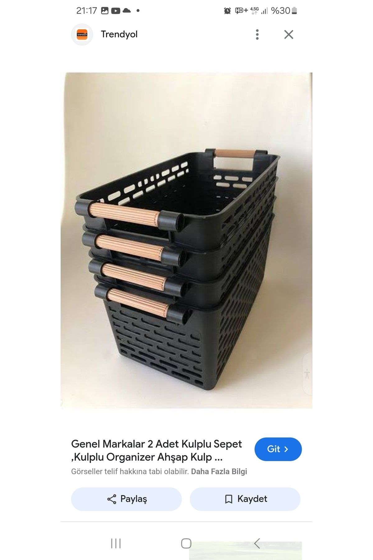 NEWSTORE HOME-4 Pieces Black Plastic Organizer Basket - Inner Cabinet and Drawer Organizer 7