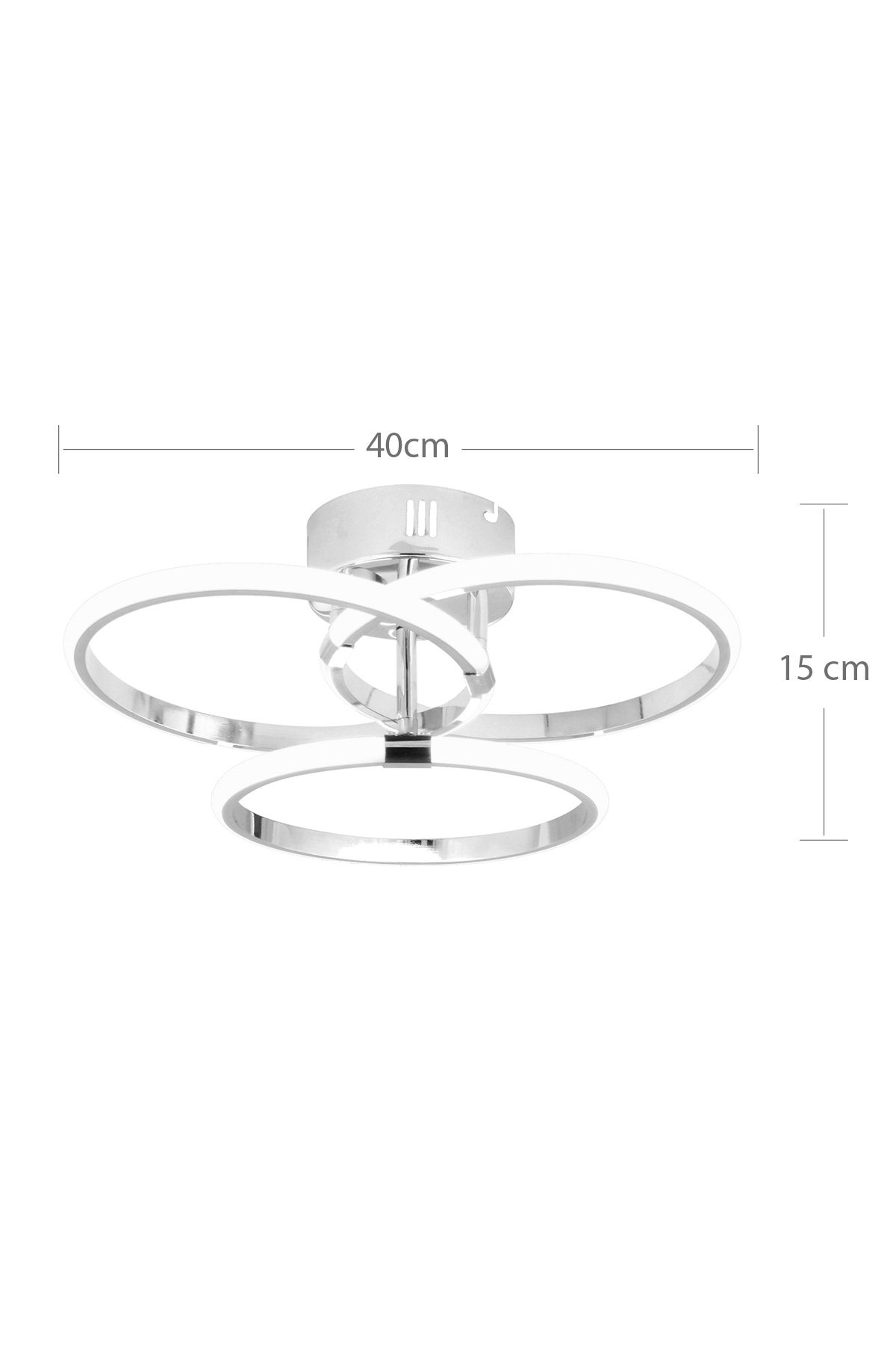 Pl 07 3 Model Krom 3 Renkli Salon Ve Oturma Odası Için Ideal Alüminyum Avize, 40x15 - 5