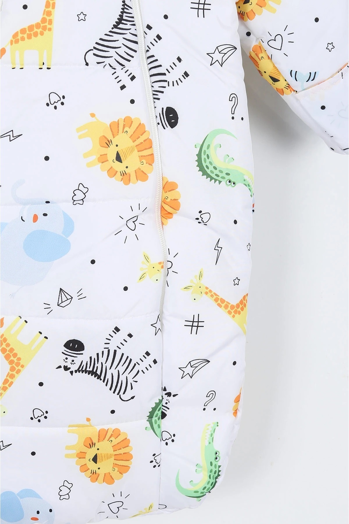 MAİBELLA Orman Hayvanlı Figürlü Fermuarlı İçi Pelüş Kışlık Erkek Kız Bebek Kundak Astronot Tulum Kozmonot fotoğrafı 4 (önizleme)